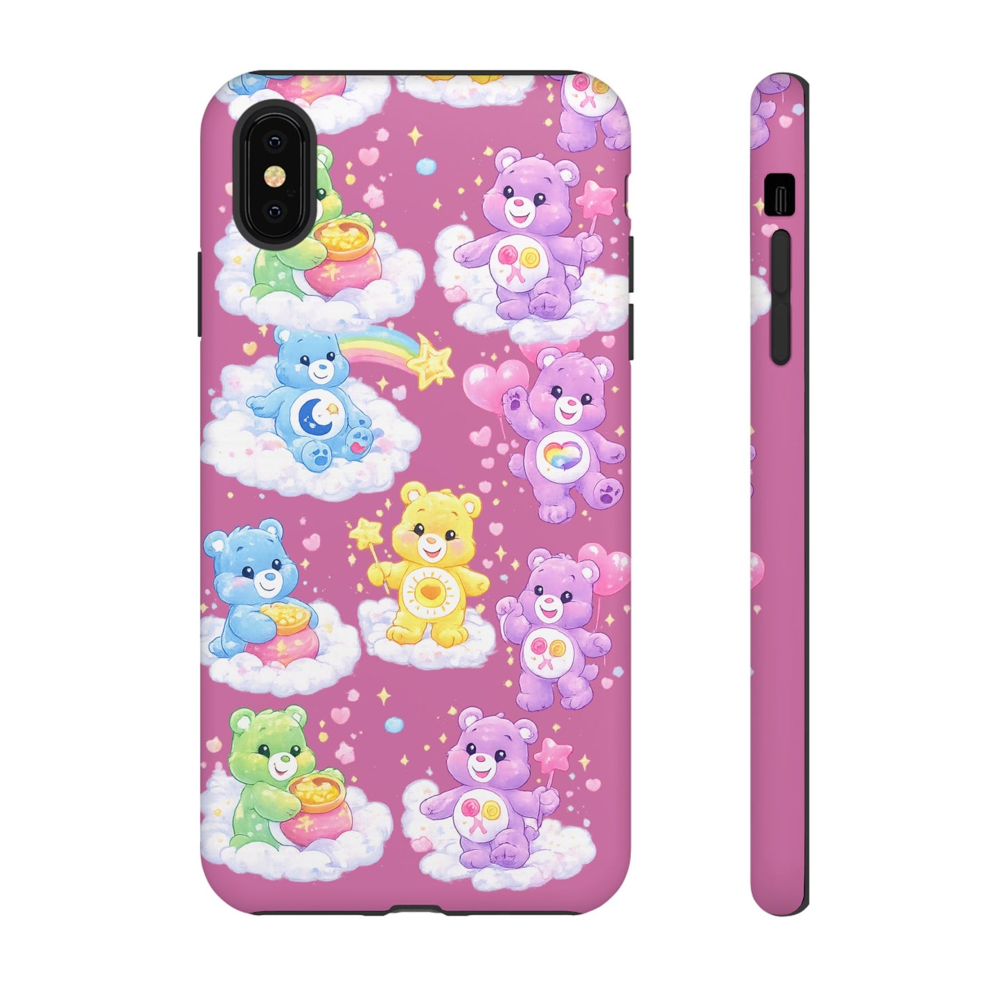 Cute Care Bears Tough Phone Case – Colorful Cloud Pattern, 'Tough Cases'