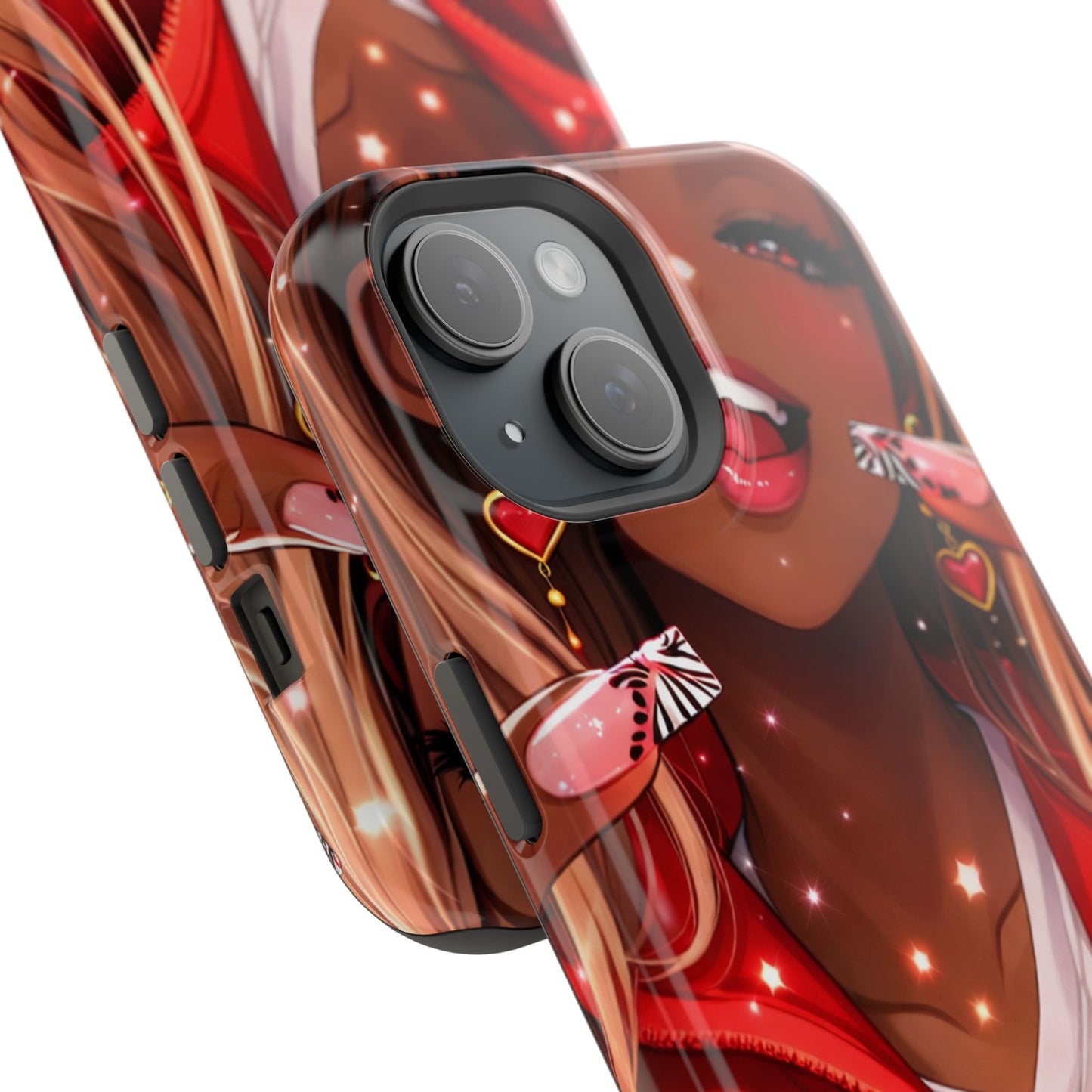 Love Phone Case — Red Heart Jacket Impact-Resistant Case