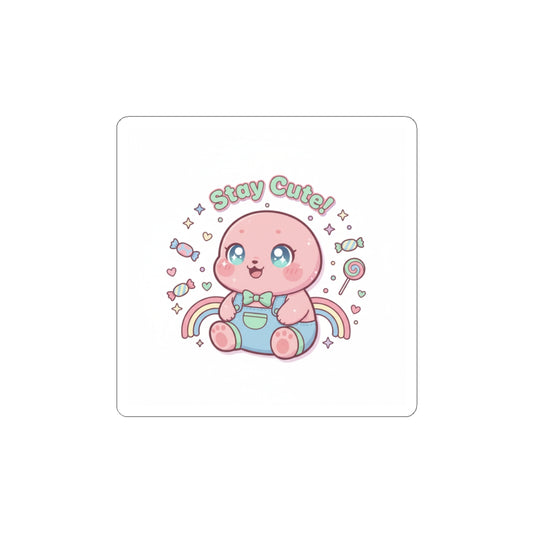 Kawaii Baby Octopus Kiss-Cut Stickers | Pastel Candy Cutecore, Y2K kawaii