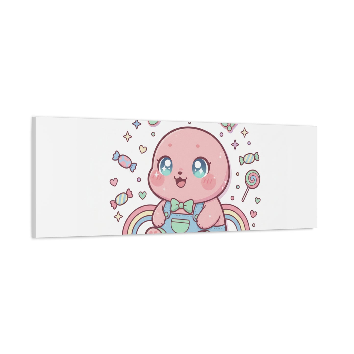 Stay Cute Kawaii Octopus Canvas | Cutecore Pastel, Candy kawaii art