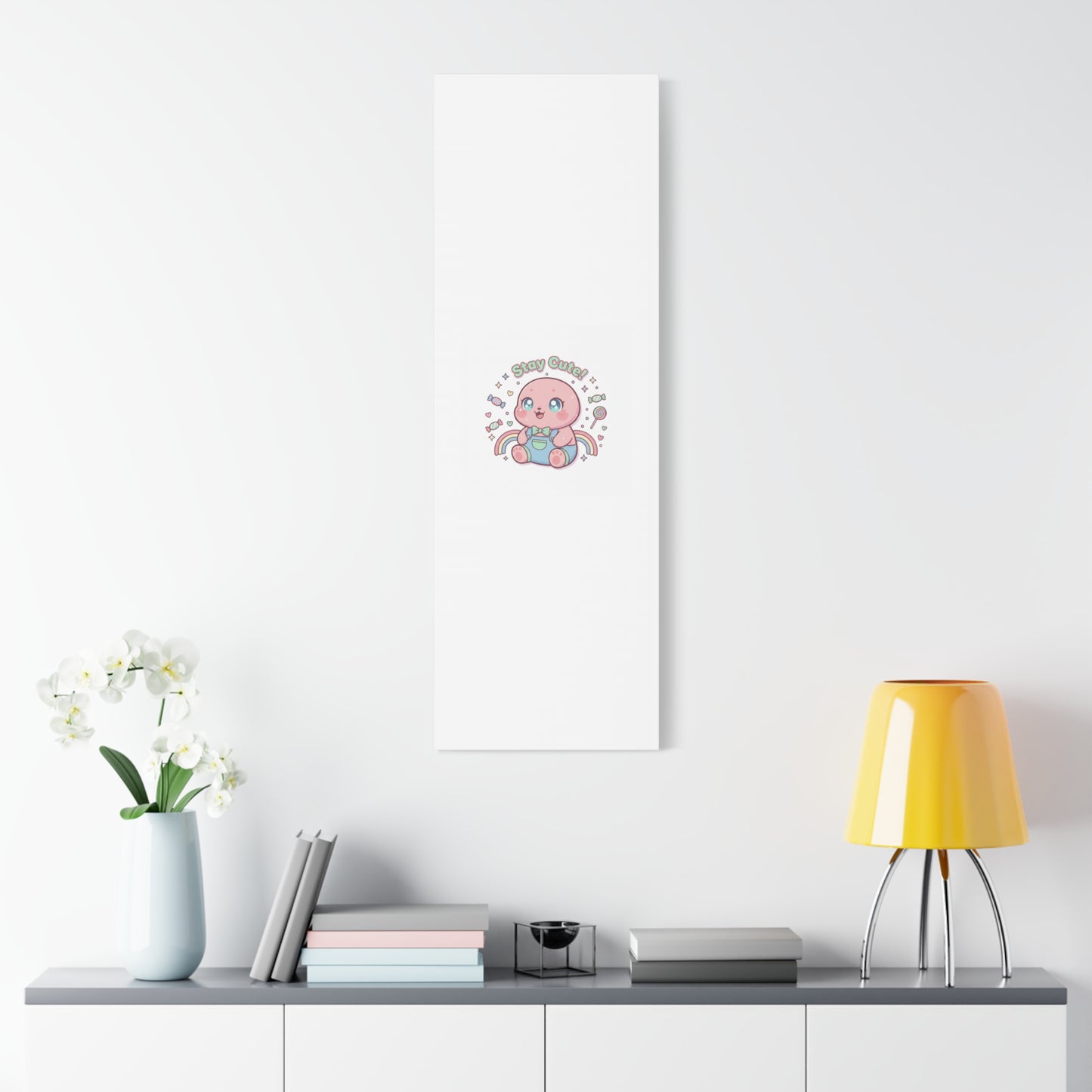 Stay Cute Kawaii Octopus Canvas | Cutecore Pastel, Candy kawaii art