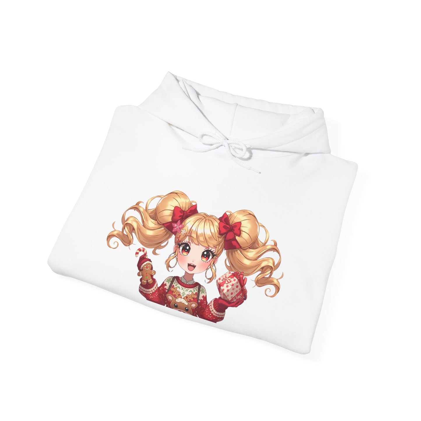 Cherie Kawaii Character Hoodie – Cute Anime Girl & Heart Bow Design