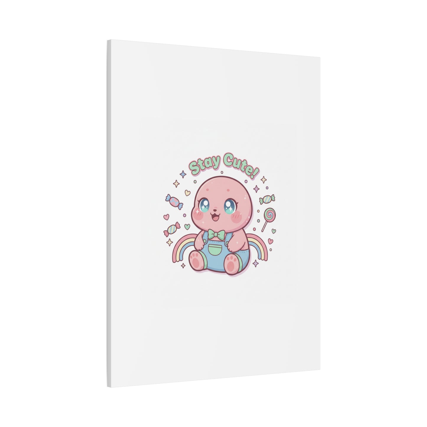 Stay Cute Kawaii Octopus Canvas | Cutecore Pastel, Candy kawaii art