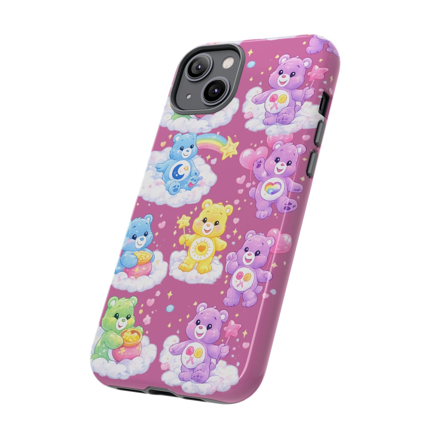 Cute Care Bears Tough Phone Case – Colorful Cloud Pattern, 'Tough Cases'