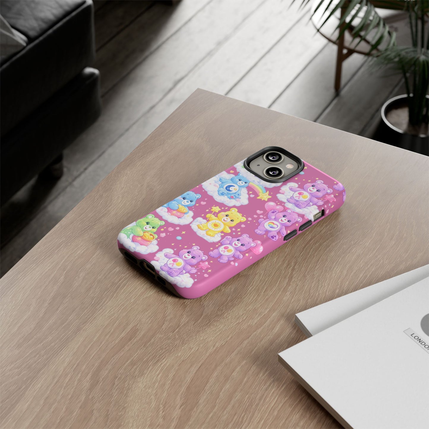 Cute Care Bears Tough Phone Case – Colorful Cloud Pattern, 'Tough Cases'