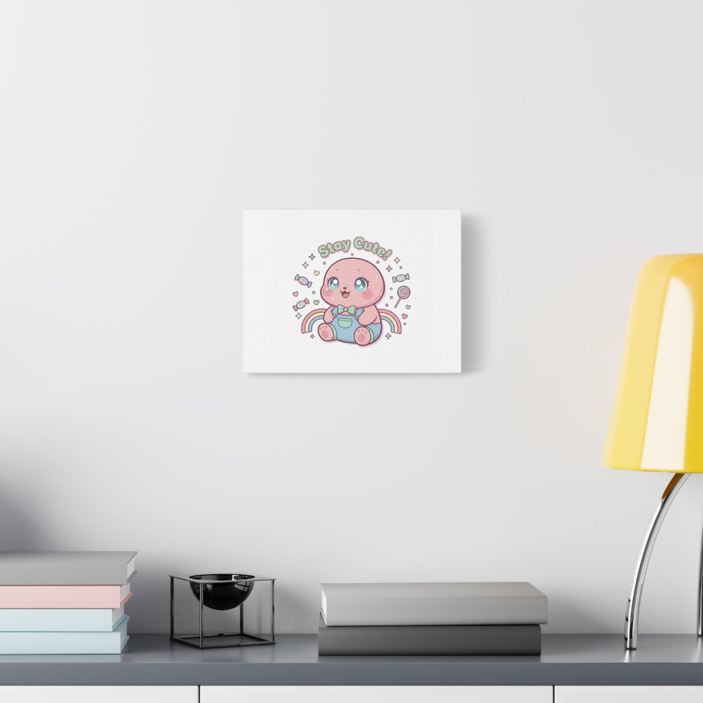 Stay Cute Kawaii Octopus Canvas | Cutecore Pastel, Candy kawaii art