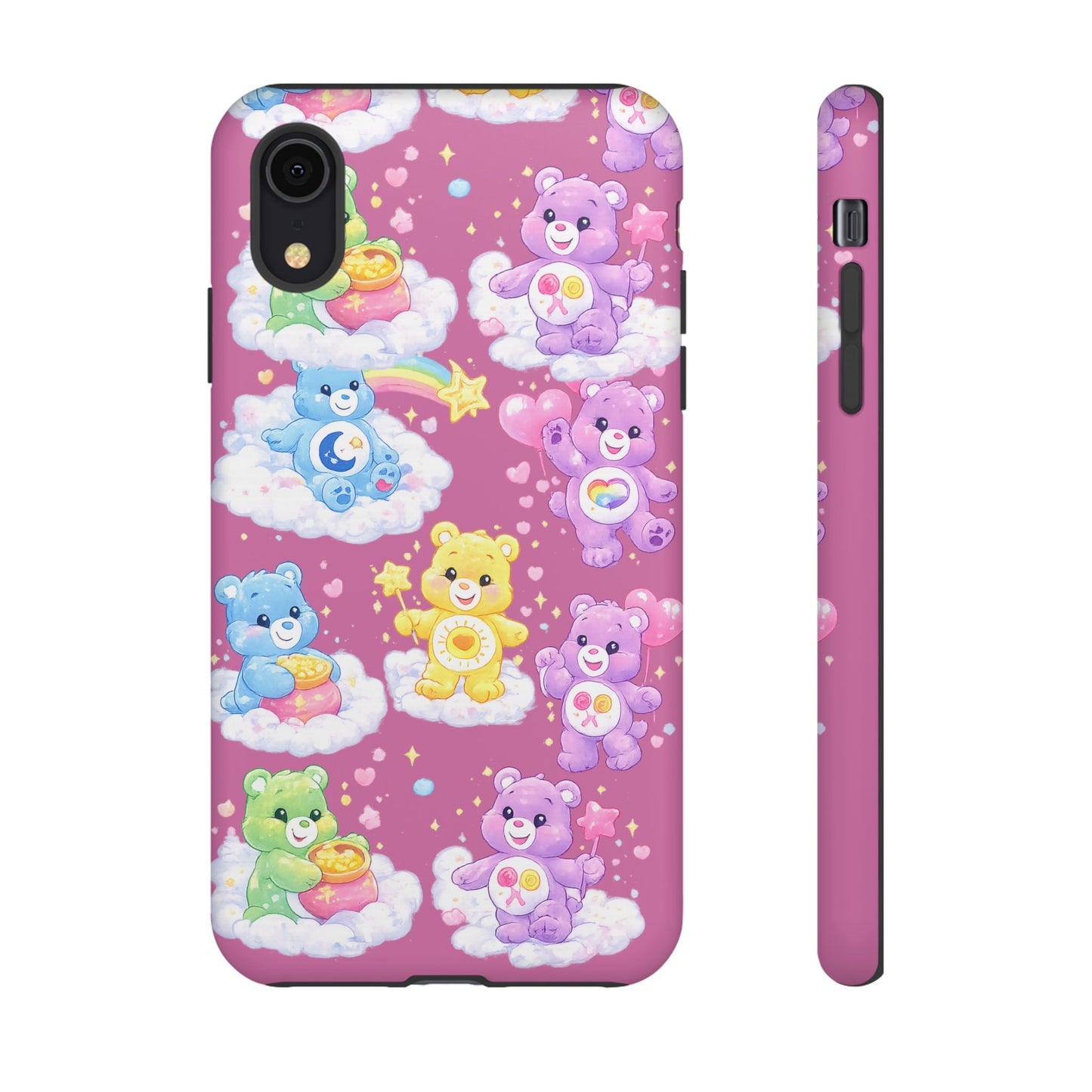 Cute Care Bears Tough Phone Case – Colorful Cloud Pattern, 'Tough Cases'