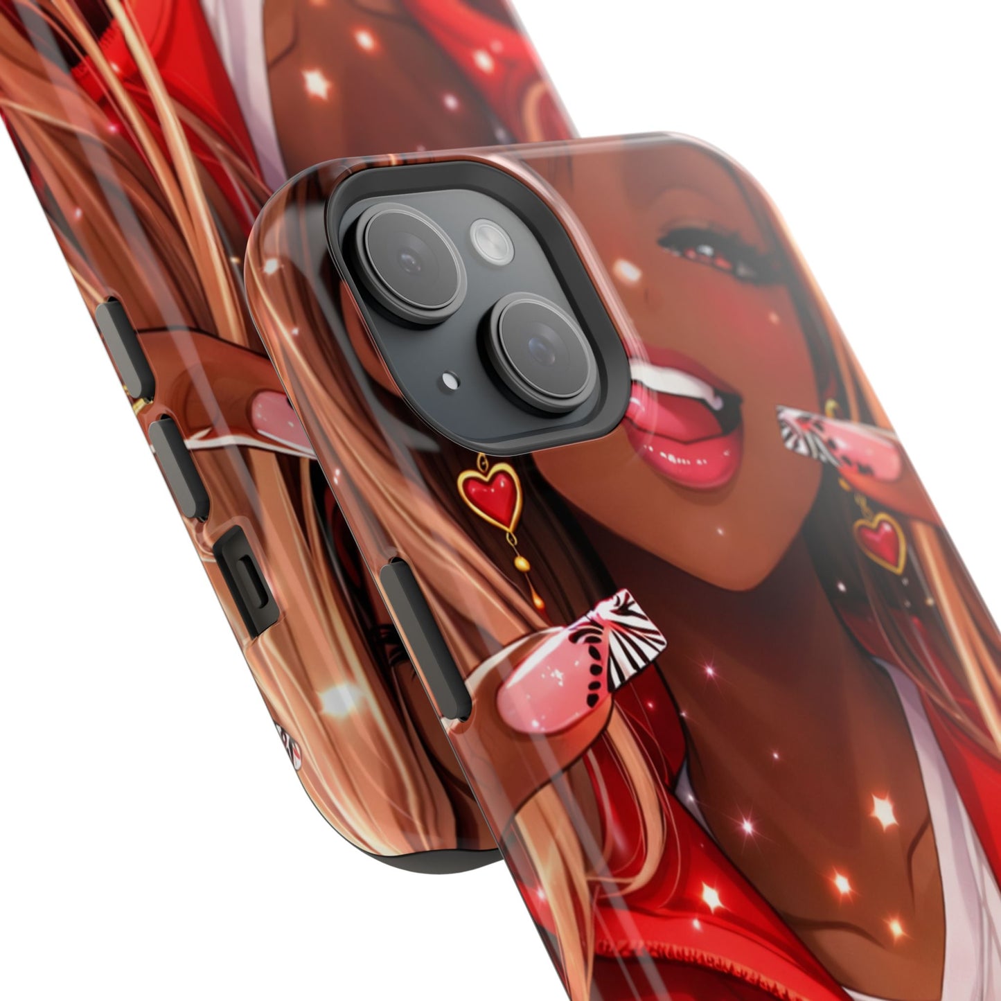 Love Phone Case — Red Heart Jacket Impact-Resistant Case