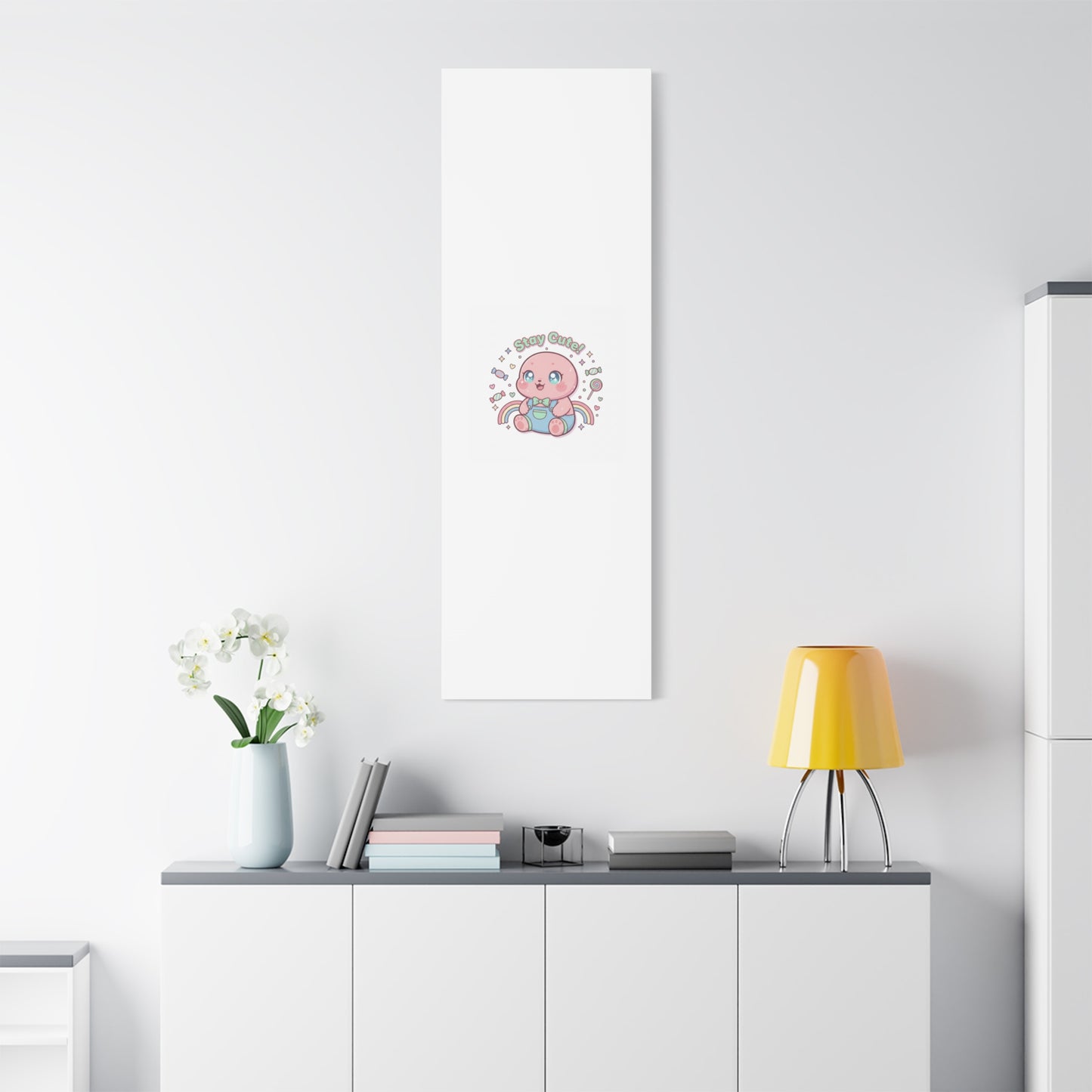 Stay Cute Kawaii Octopus Canvas | Cutecore Pastel, Candy kawaii art