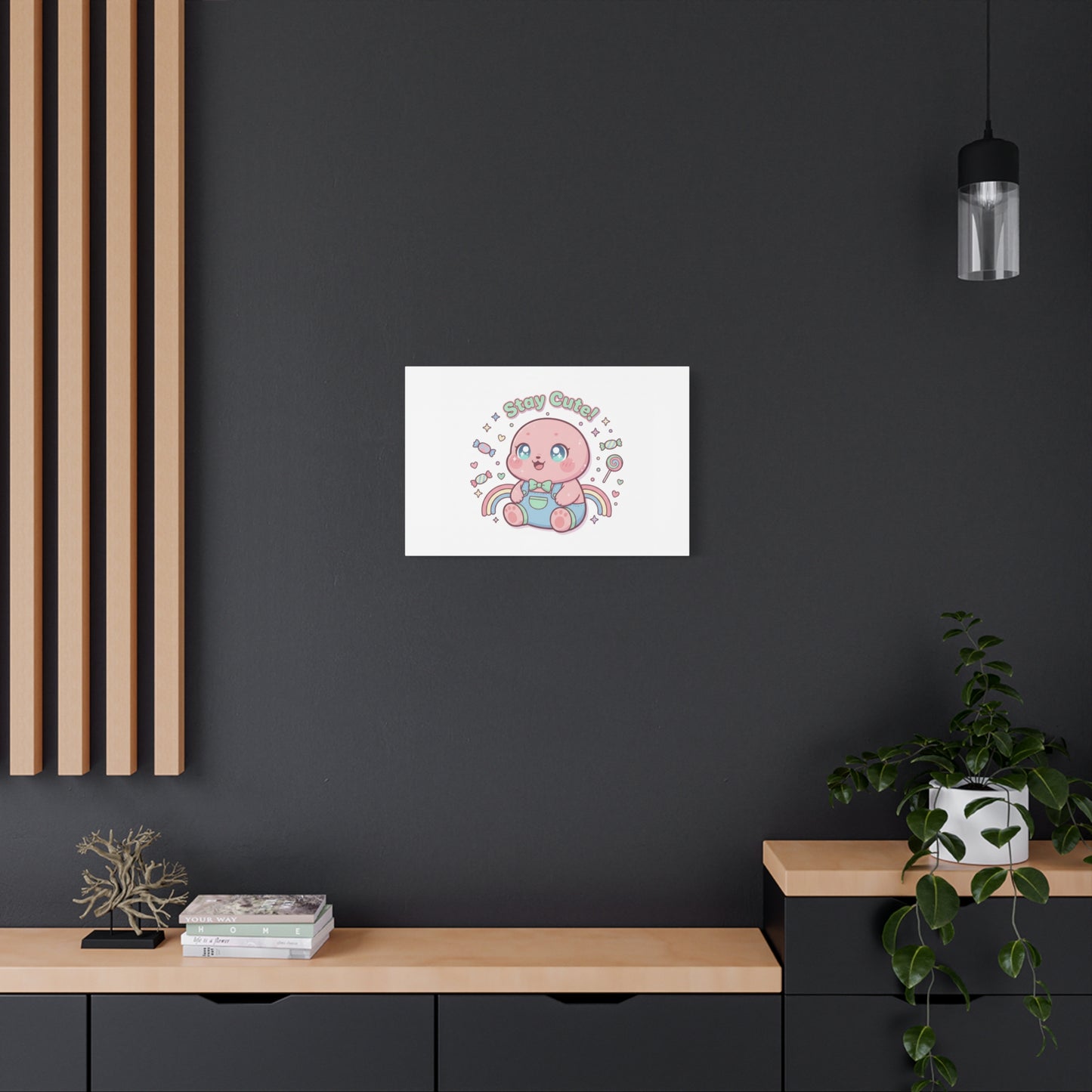 Stay Cute Kawaii Octopus Canvas | Cutecore Pastel, Candy kawaii art