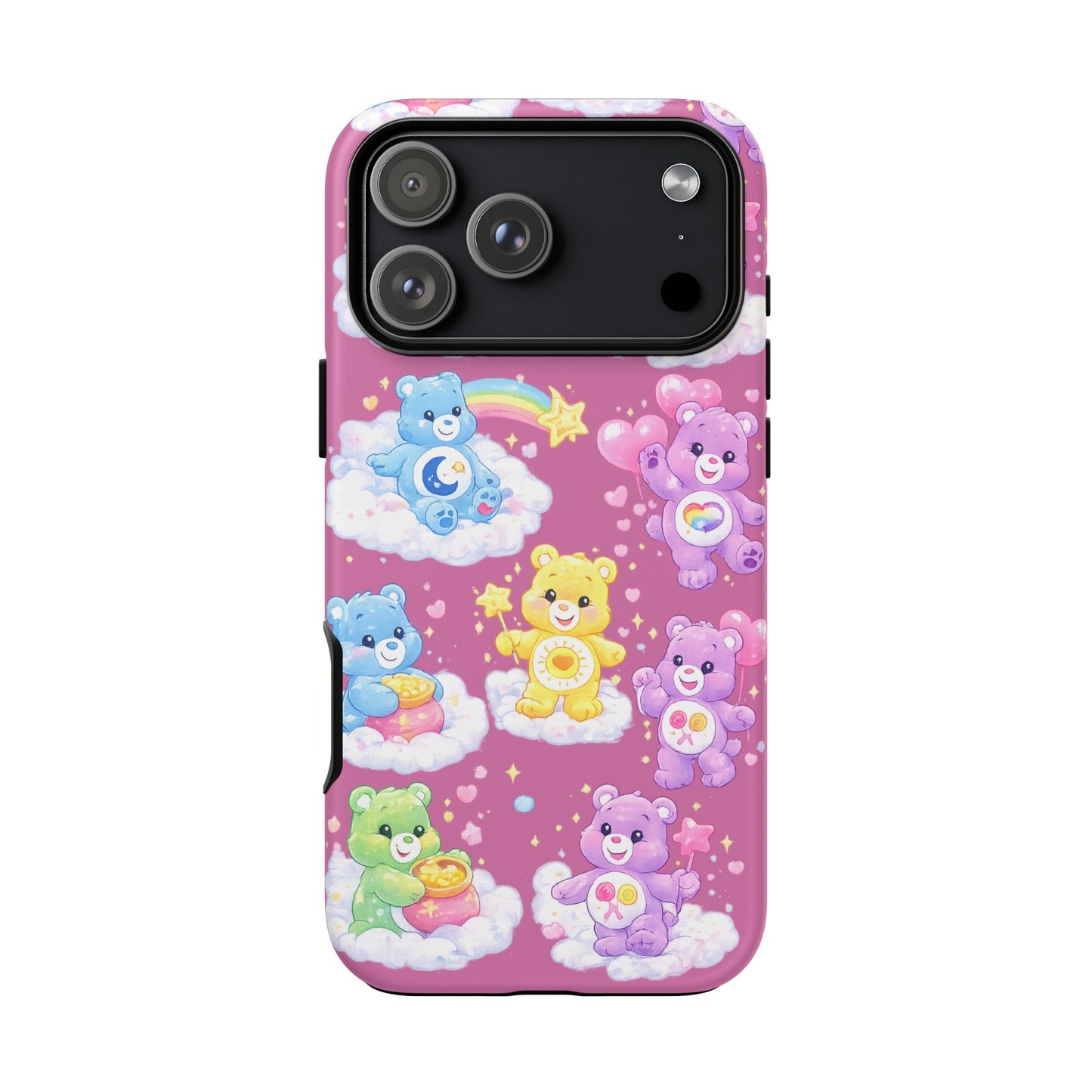 Cute Care Bears Tough Phone Case – Colorful Cloud Pattern, 'Tough Cases'