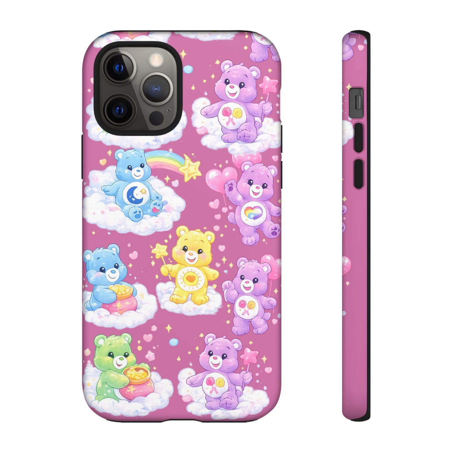 Cute Care Bears Tough Phone Case – Colorful Cloud Pattern, 'Tough Cases'