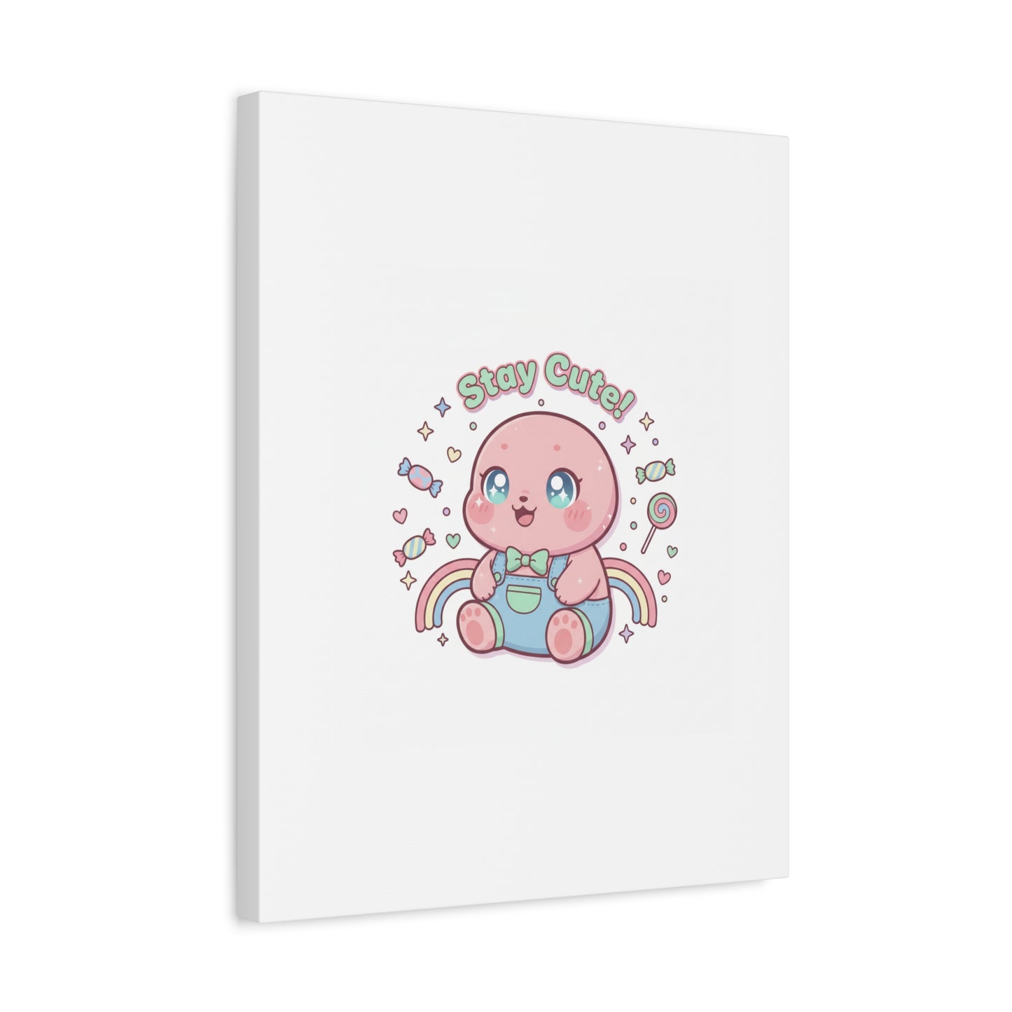 Stay Cute Kawaii Octopus Canvas | Cutecore Pastel, Candy kawaii art