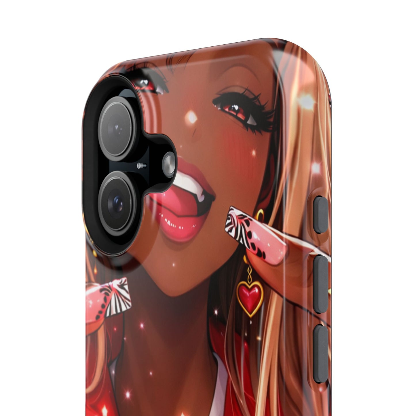 Love Phone Case — Red Heart Jacket Impact-Resistant Case