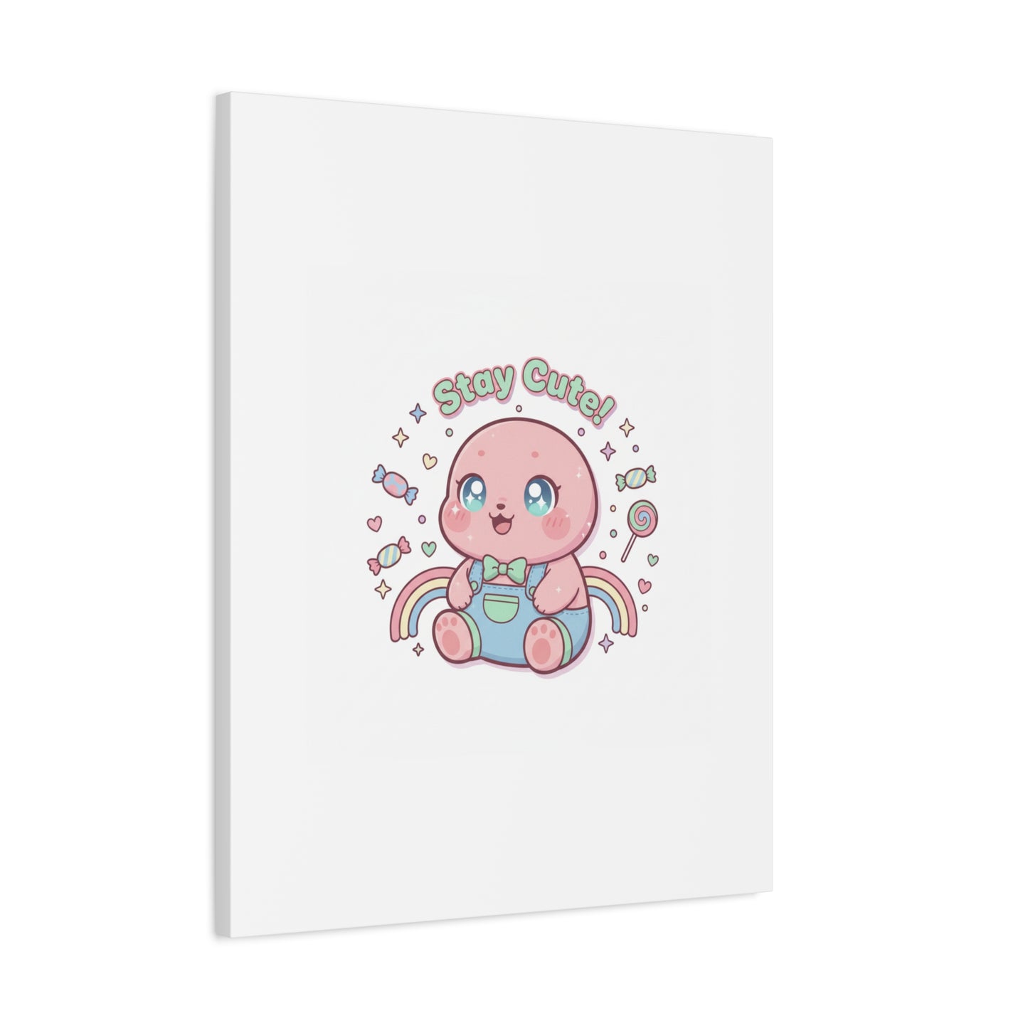 Stay Cute Kawaii Octopus Canvas | Cutecore Pastel, Candy kawaii art