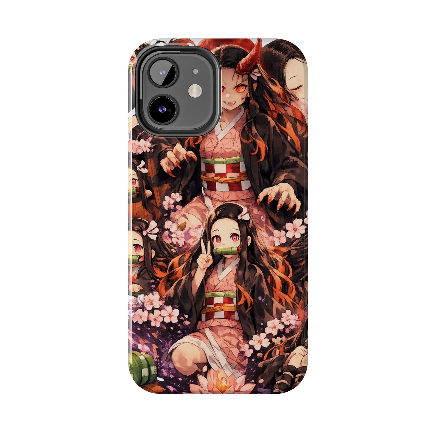 Phone Case — Nezuko Kamado Floral Tough Phone Case