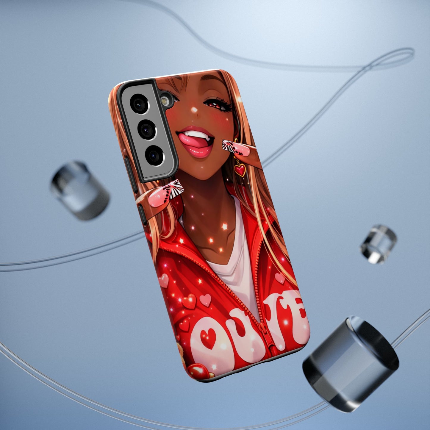 Love Phone Case — Red Heart Jacket Impact-Resistant Case