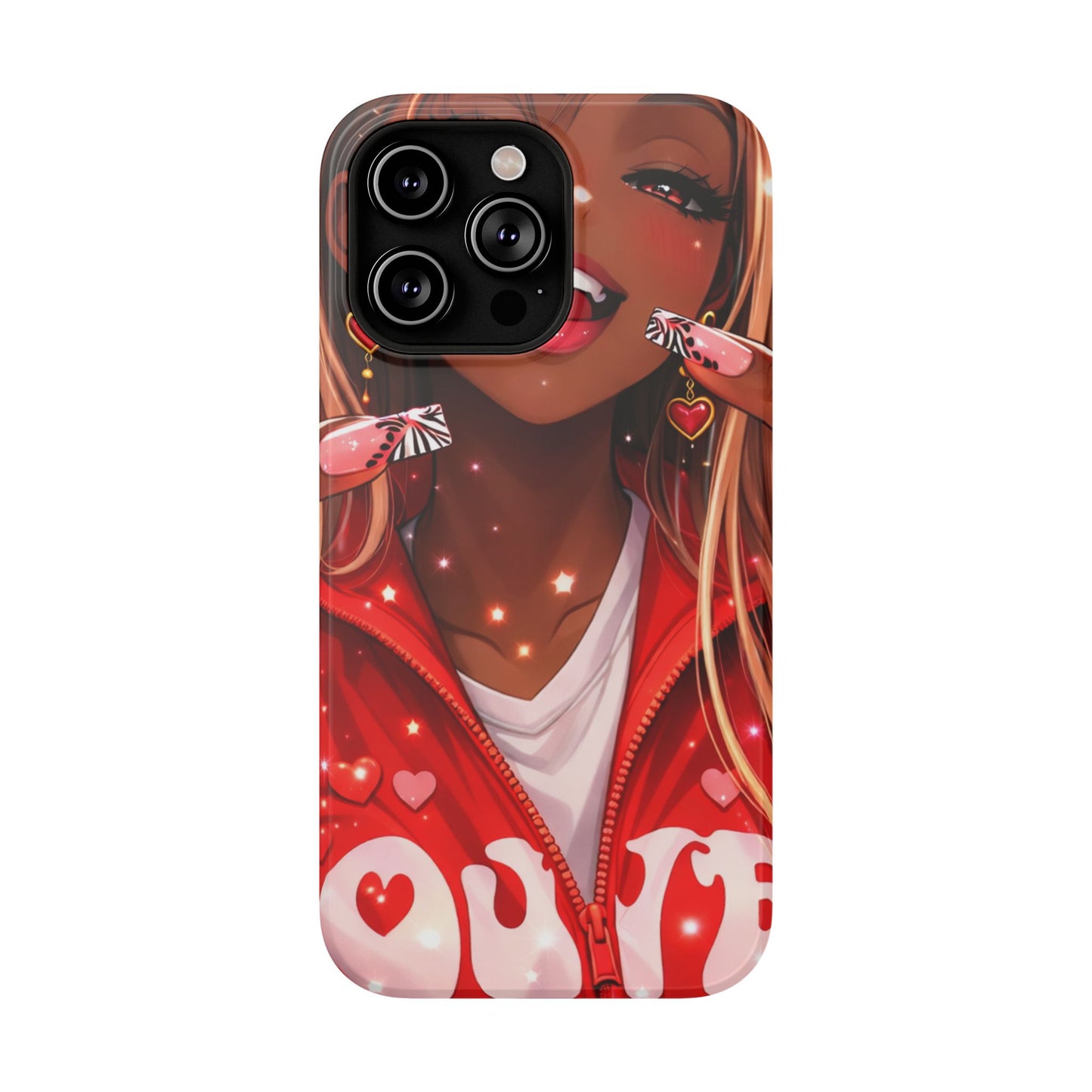 Love Phone Case — Red Heart Jacket Impact-Resistant Case
