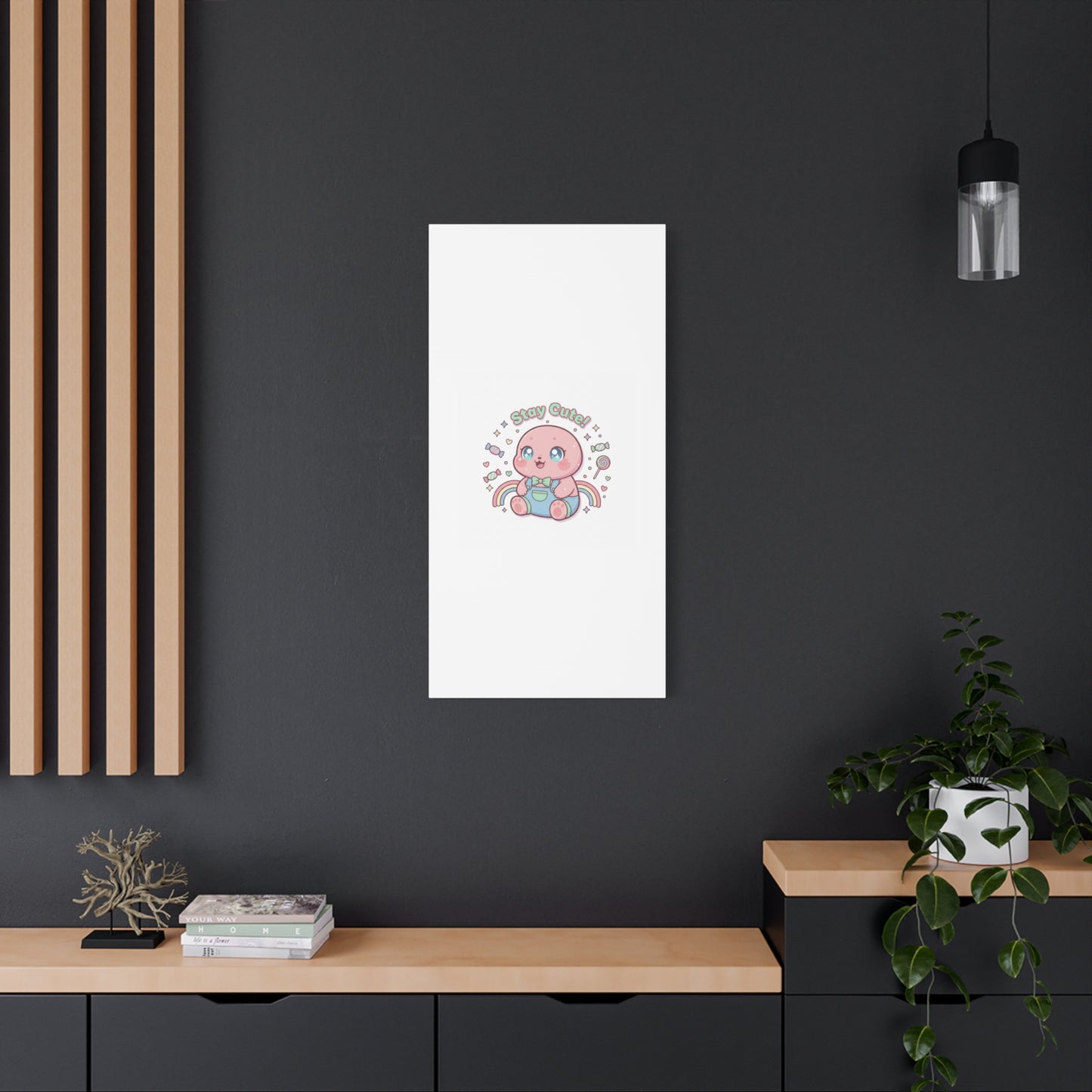 Stay Cute Kawaii Octopus Canvas | Cutecore Pastel, Candy kawaii art