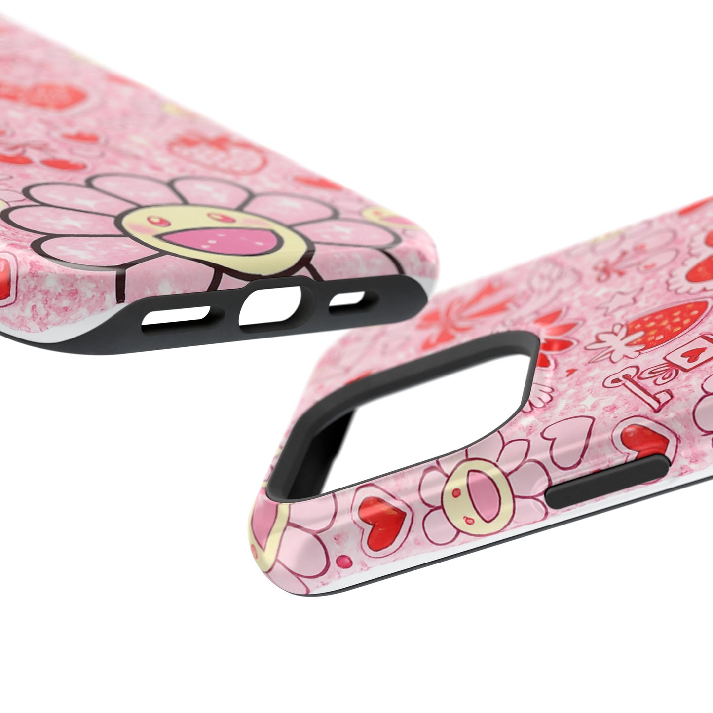 Cute Pink Kawaii Floral Phone Case — Impact-Resistant