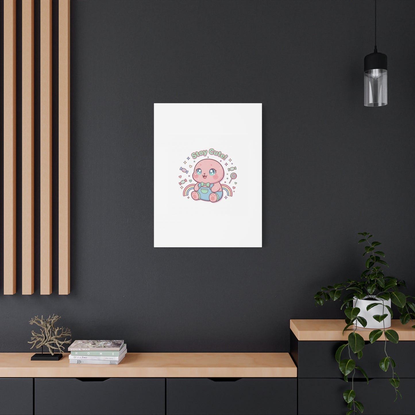 Stay Cute Kawaii Octopus Canvas | Cutecore Pastel, Candy kawaii art