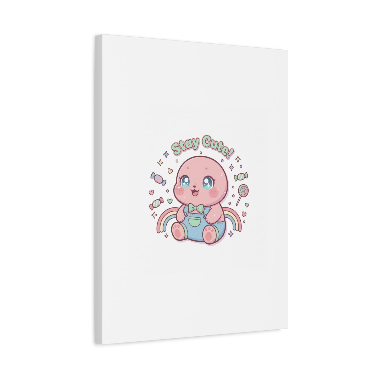 Stay Cute Kawaii Octopus Canvas | Cutecore Pastel, Candy kawaii art