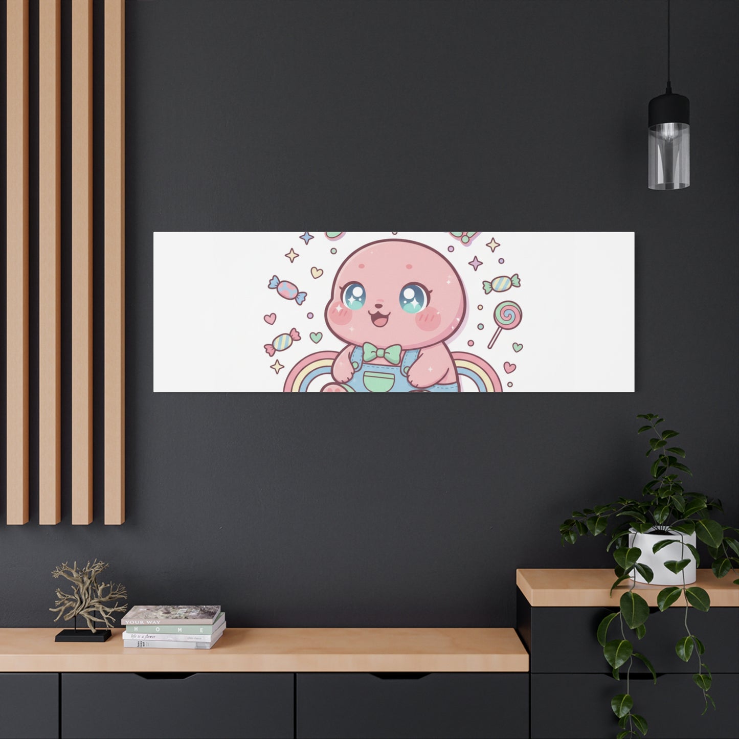 Stay Cute Kawaii Octopus Canvas | Cutecore Pastel, Candy kawaii art