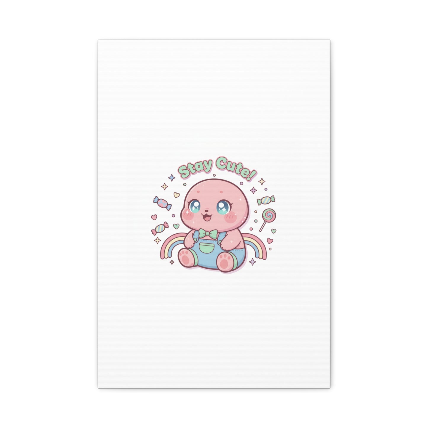Stay Cute Kawaii Octopus Canvas | Cutecore Pastel, Candy kawaii art