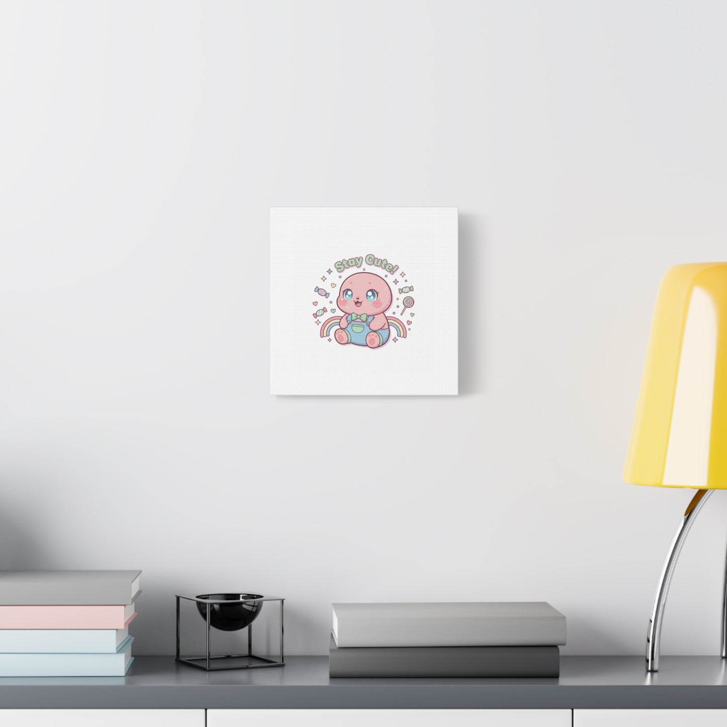 Stay Cute Kawaii Octopus Canvas | Cutecore Pastel, Candy kawaii art