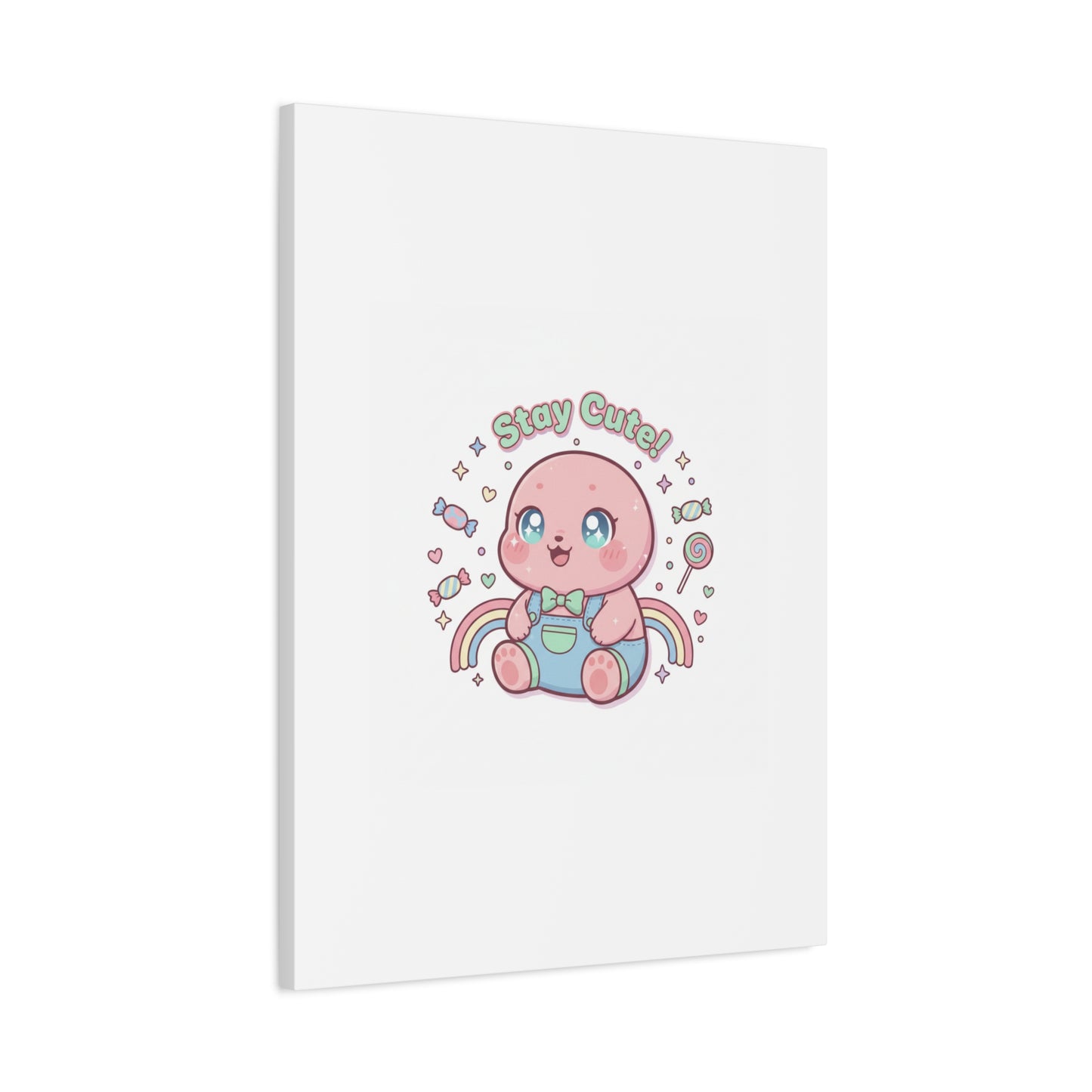 Stay Cute Kawaii Octopus Canvas | Cutecore Pastel, Candy kawaii art