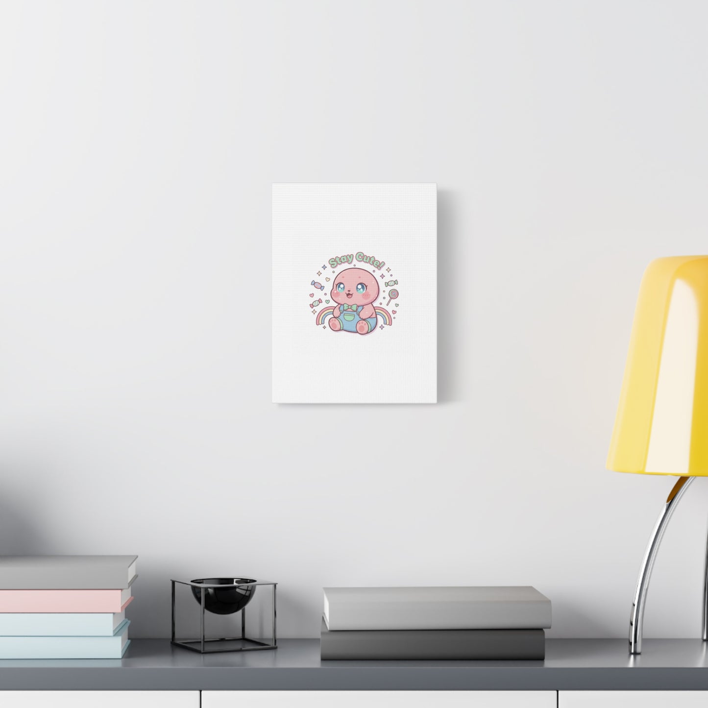 Stay Cute Kawaii Octopus Canvas | Cutecore Pastel, Candy kawaii art