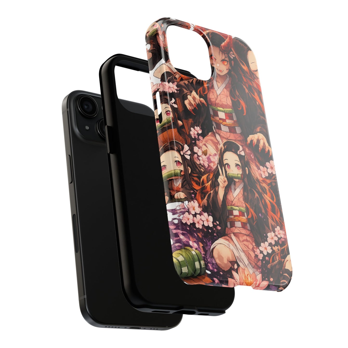 Phone Case — Nezuko Kamado Floral Tough Phone Case