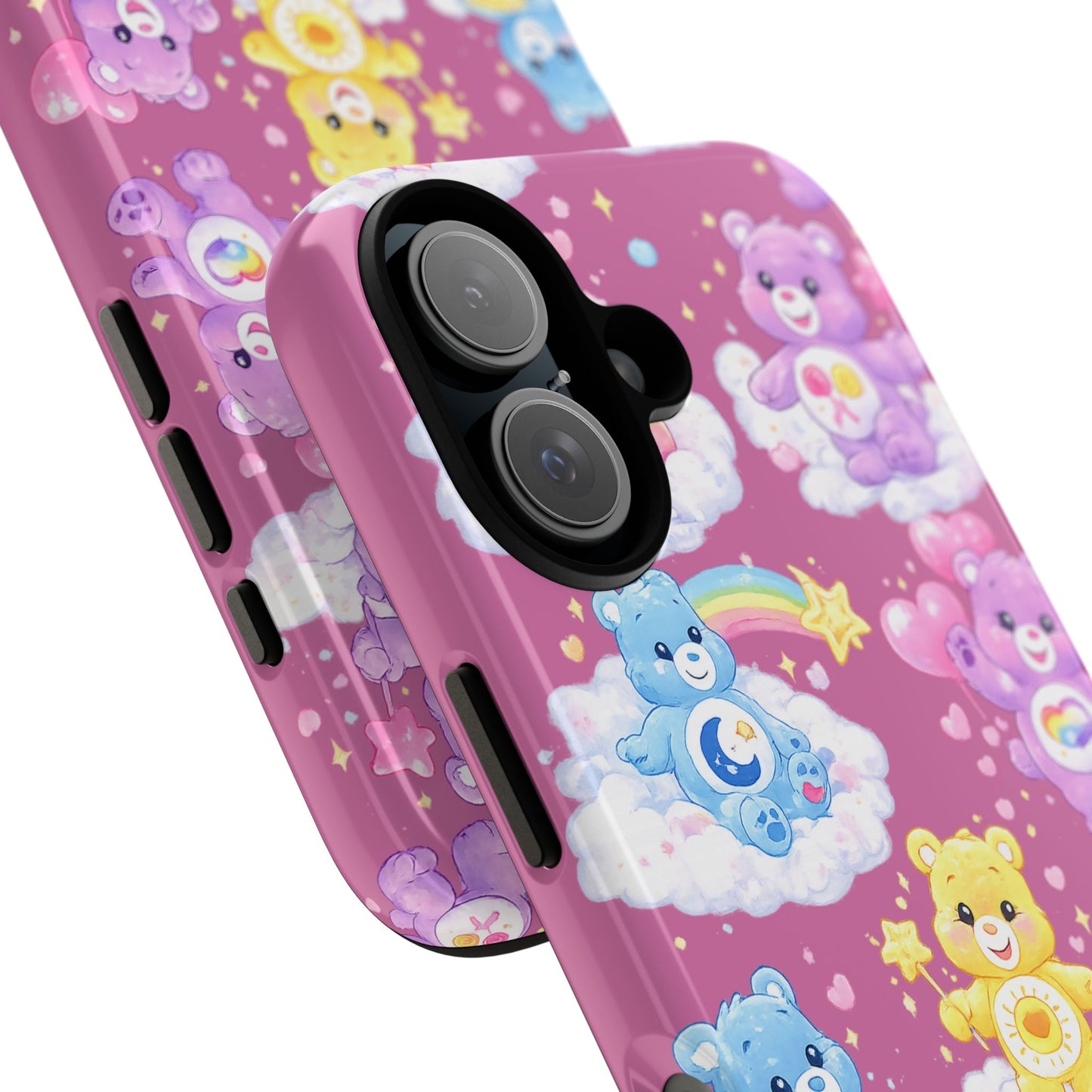 Cute Care Bears Tough Phone Case – Colorful Cloud Pattern, 'Tough Cases'