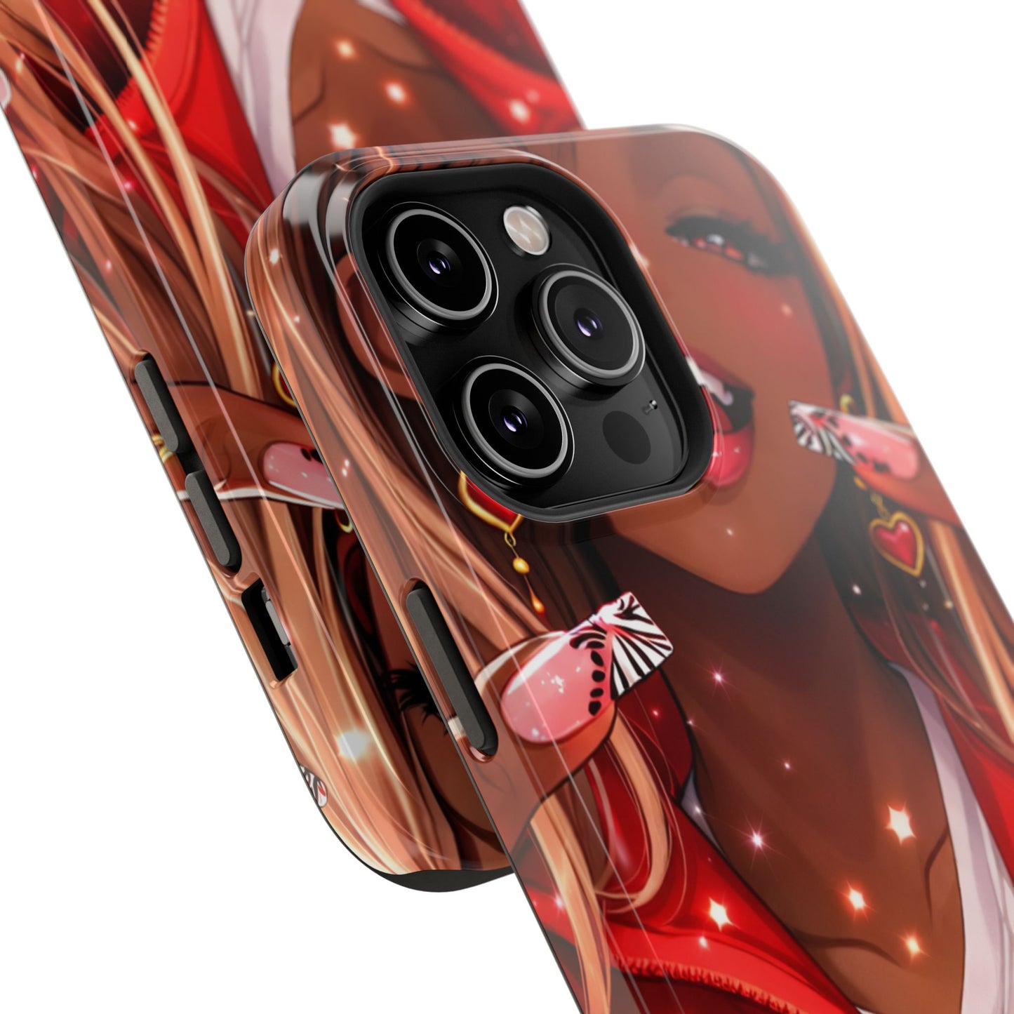 Love Phone Case — Red Heart Jacket Impact-Resistant Case