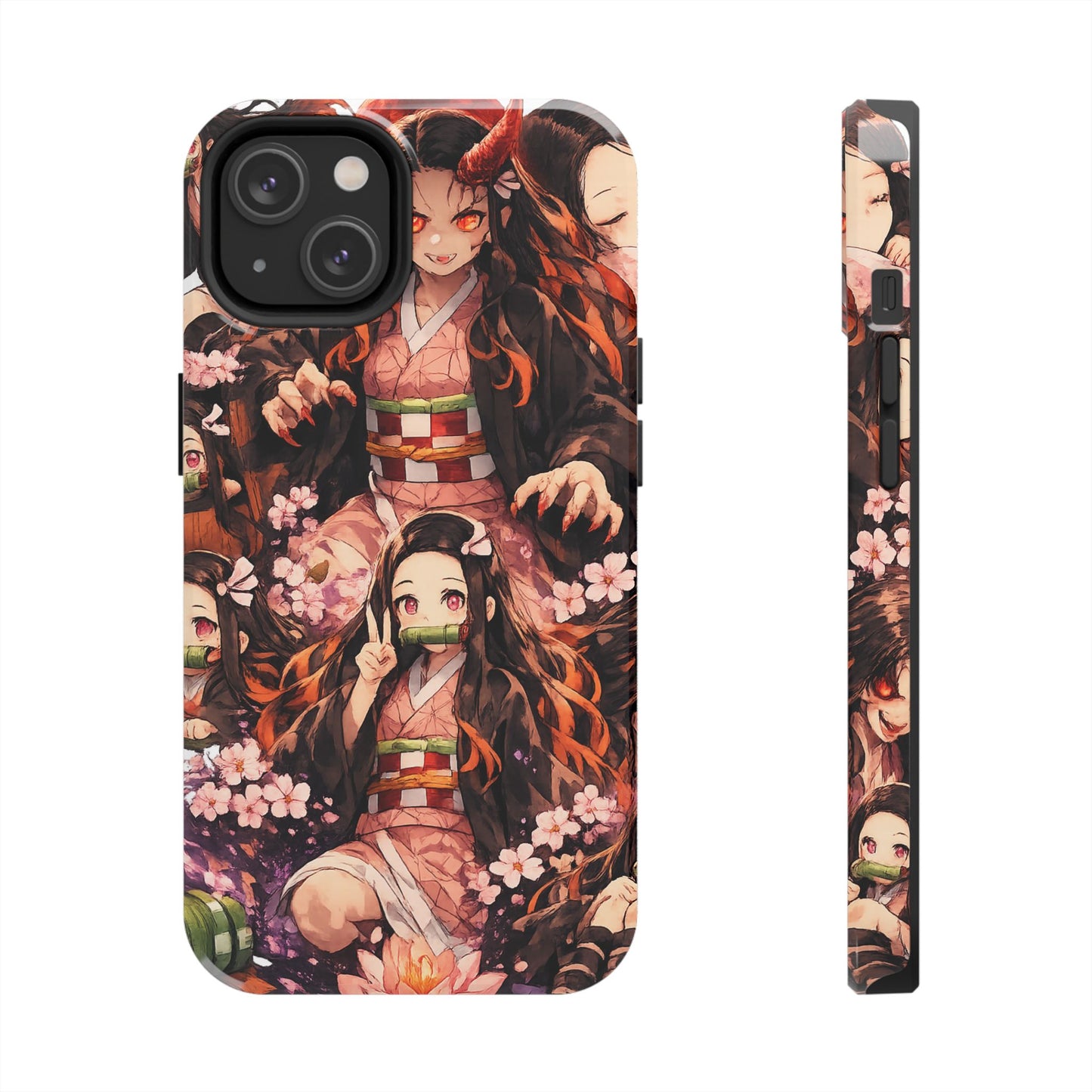 Phone Case — Nezuko Kamado Floral Tough Phone Case