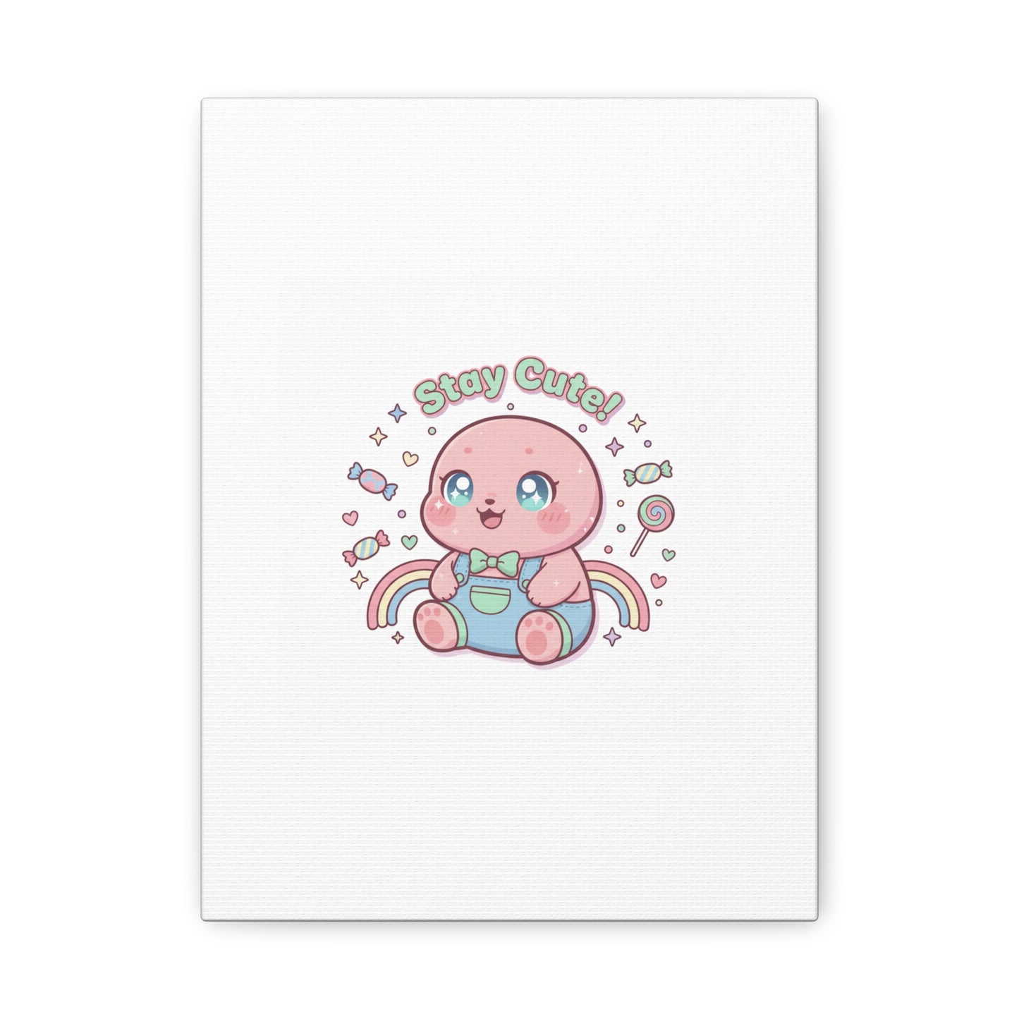 Stay Cute Kawaii Octopus Canvas | Cutecore Pastel, Candy kawaii art