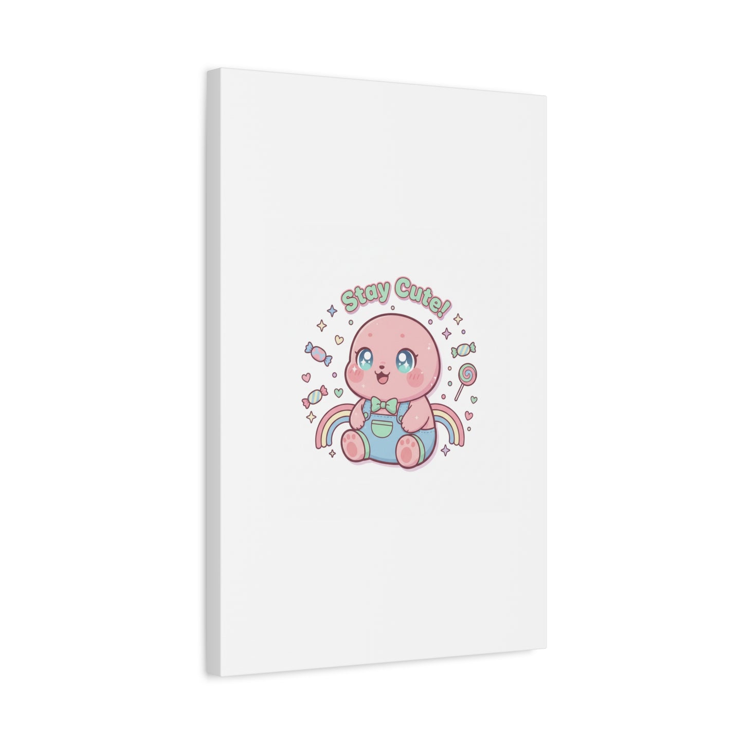 Stay Cute Kawaii Octopus Canvas | Cutecore Pastel, Candy kawaii art