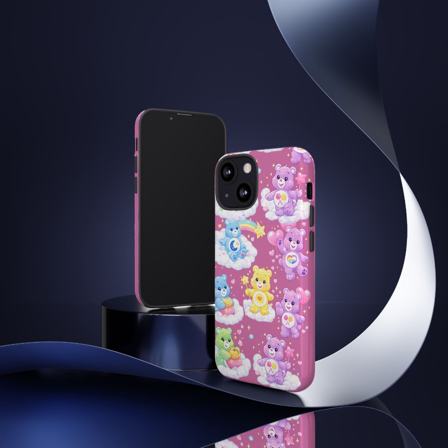 Cute Care Bears Tough Phone Case – Colorful Cloud Pattern, 'Tough Cases'