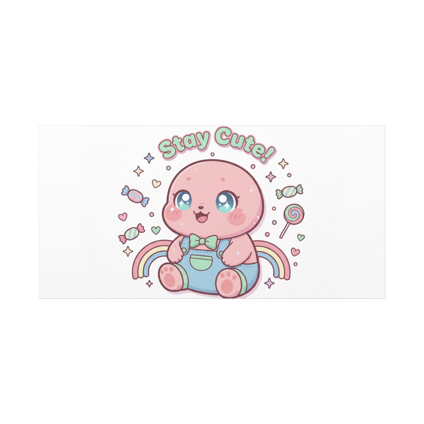 Stay Cute Kawaii Octopus Canvas | Cutecore Pastel, Candy kawaii art
