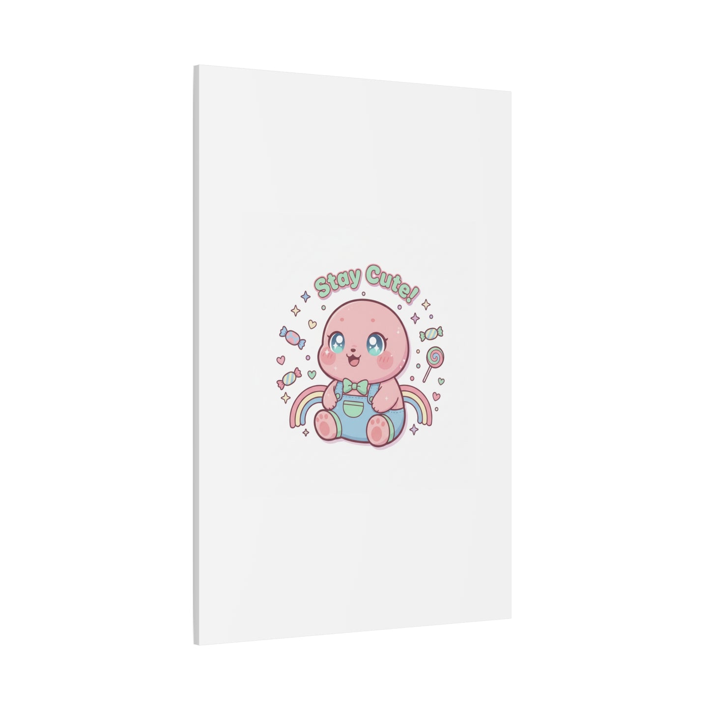 Stay Cute Kawaii Octopus Canvas | Cutecore Pastel, Candy kawaii art
