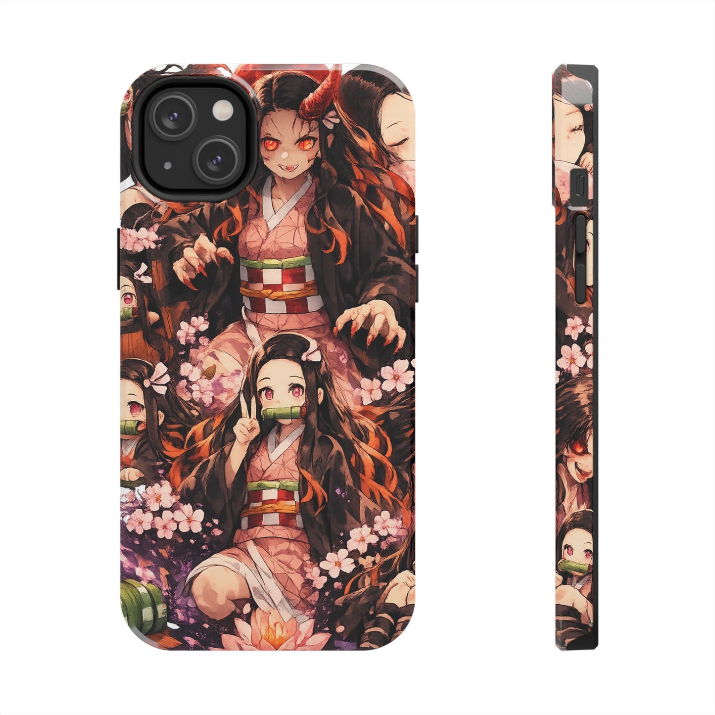 Phone Case — Nezuko Kamado Floral Tough Phone Case
