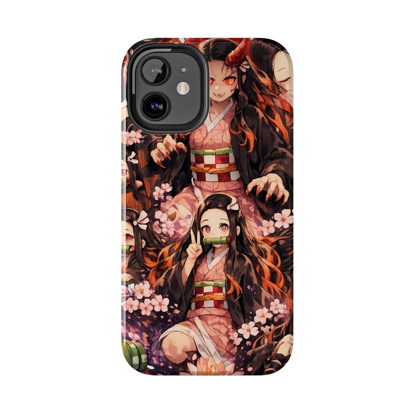 Phone Case — Nezuko Kamado Floral Tough Phone Case