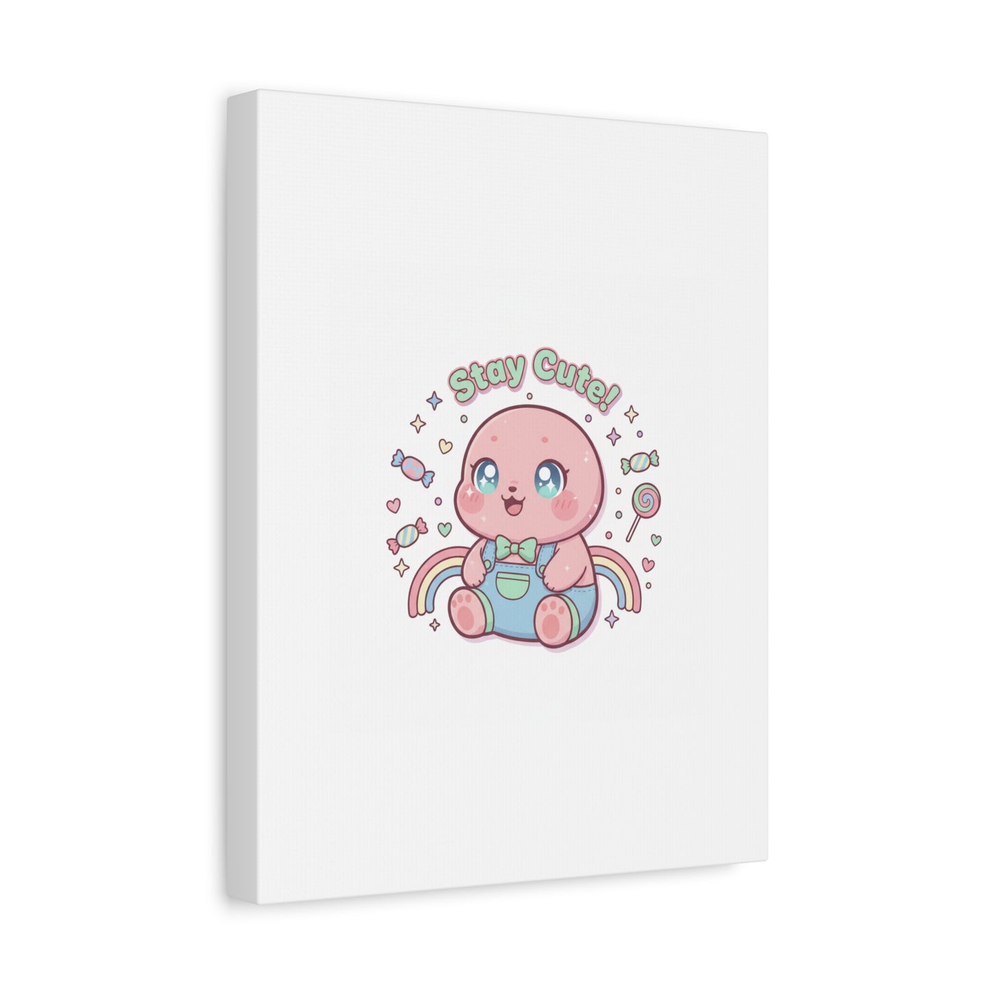 Stay Cute Kawaii Octopus Canvas | Cutecore Pastel, Candy kawaii art
