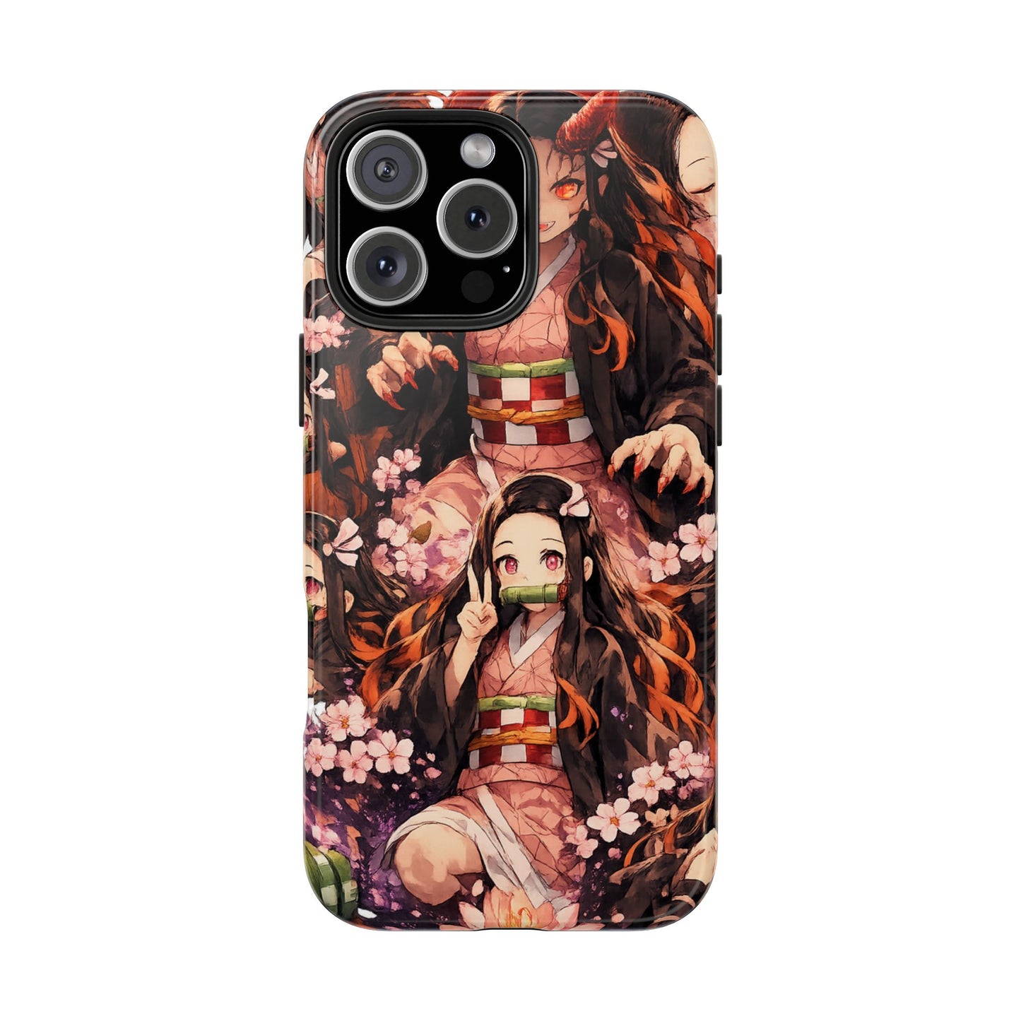 Phone Case — Nezuko Kamado Floral Tough Phone Case