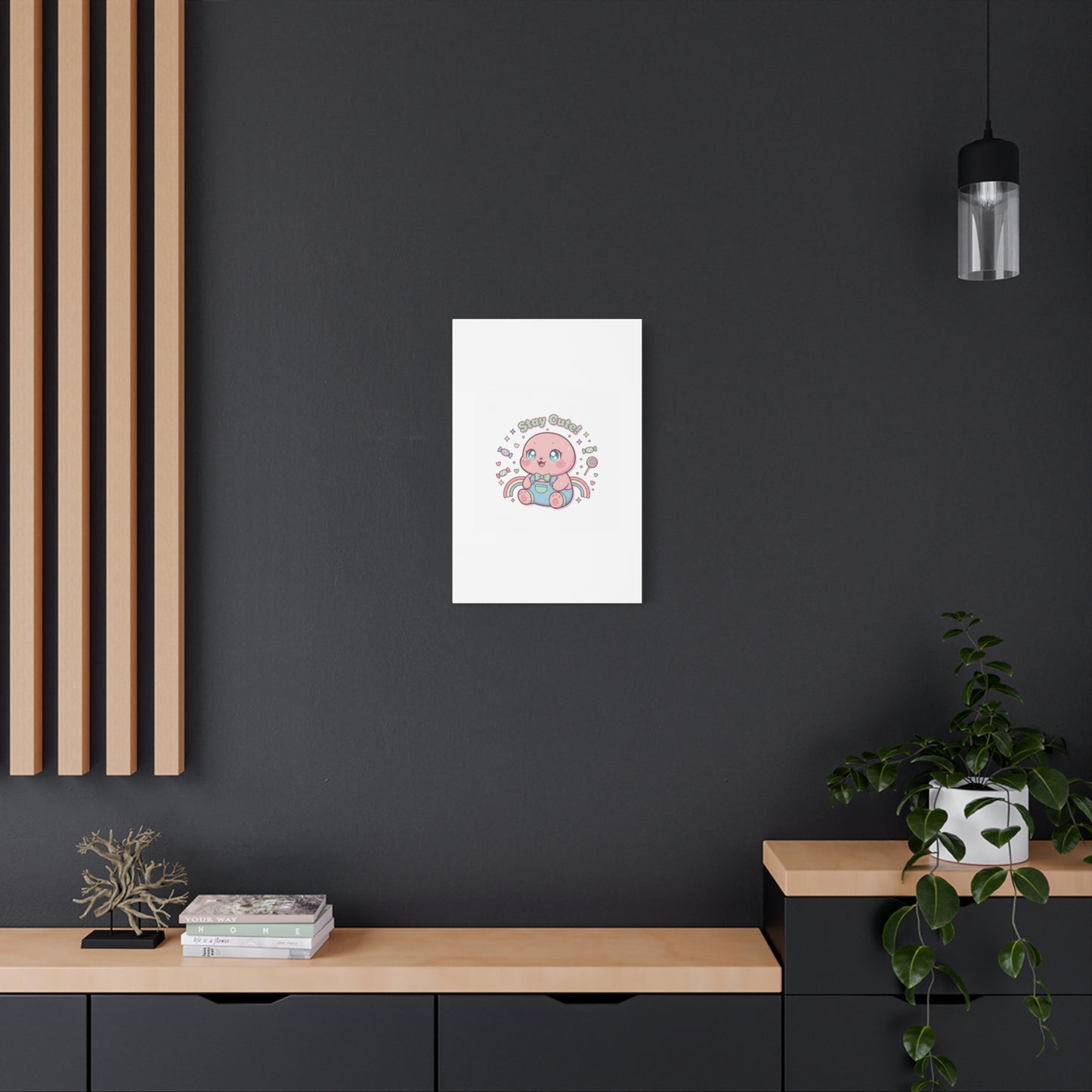 Stay Cute Kawaii Octopus Canvas | Cutecore Pastel, Candy kawaii art