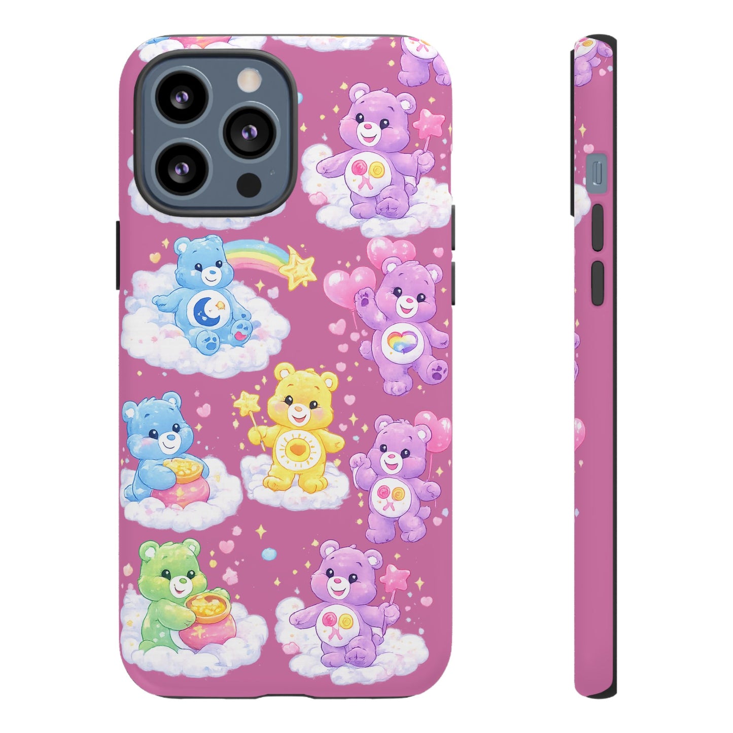Cute Care Bears Tough Phone Case – Colorful Cloud Pattern, 'Tough Cases'