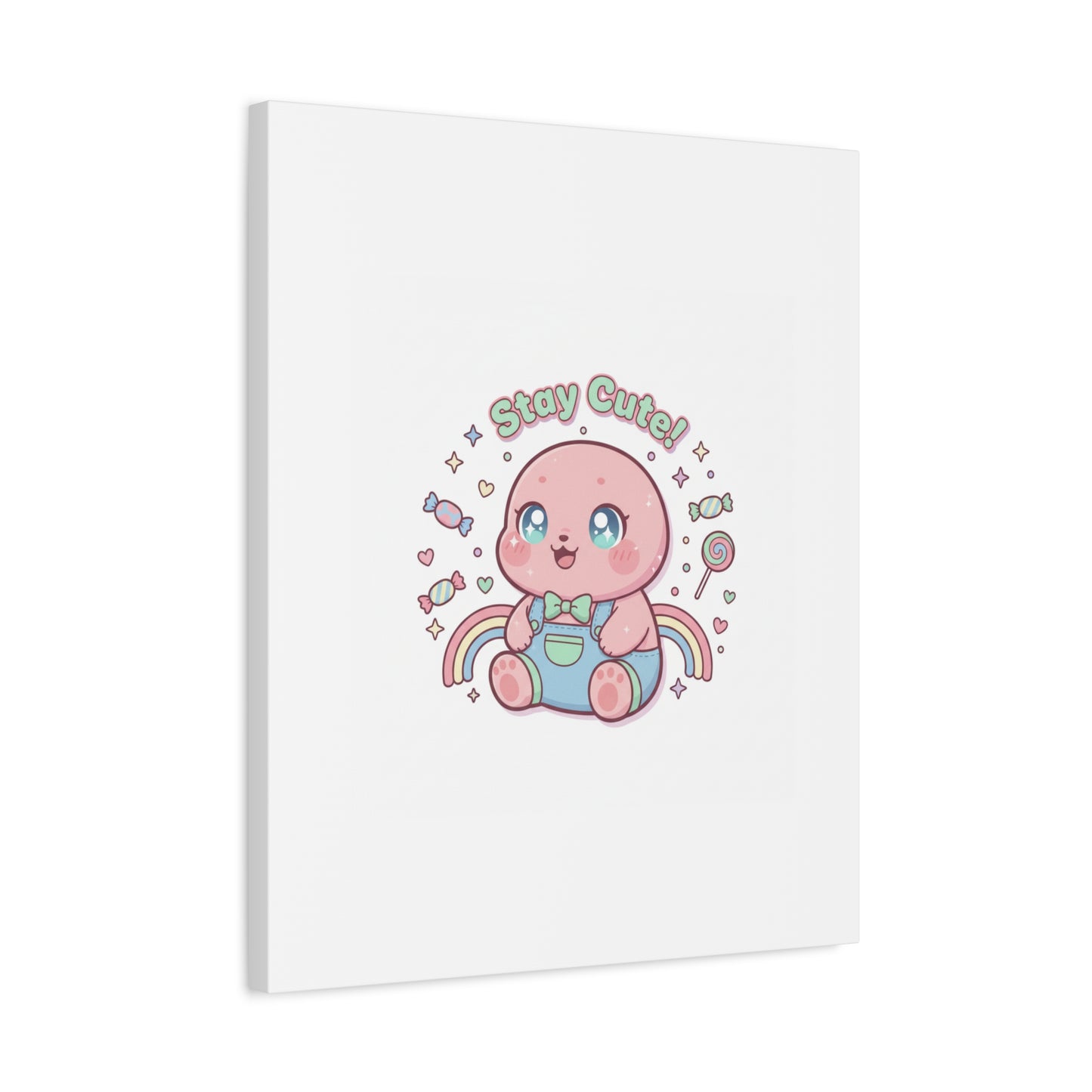Stay Cute Kawaii Octopus Canvas | Cutecore Pastel, Candy kawaii art