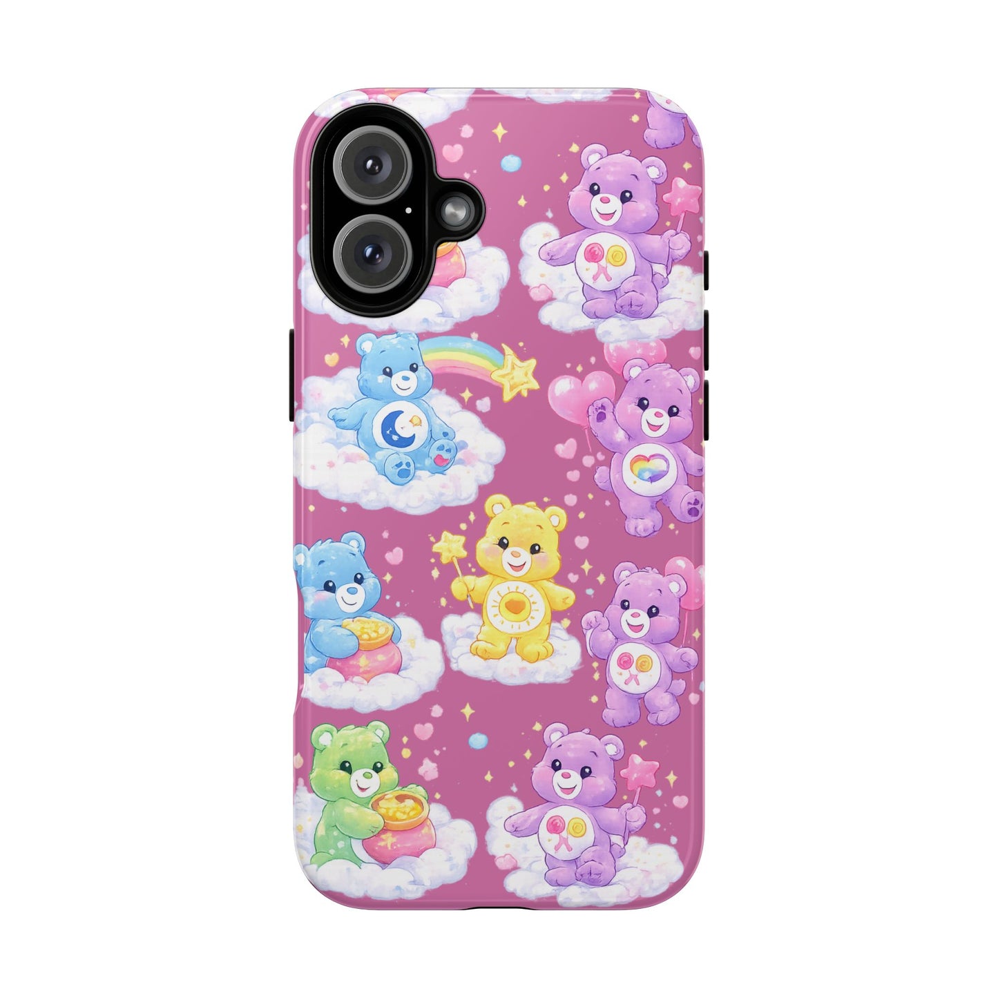 Cute Care Bears Tough Phone Case – Colorful Cloud Pattern, 'Tough Cases'