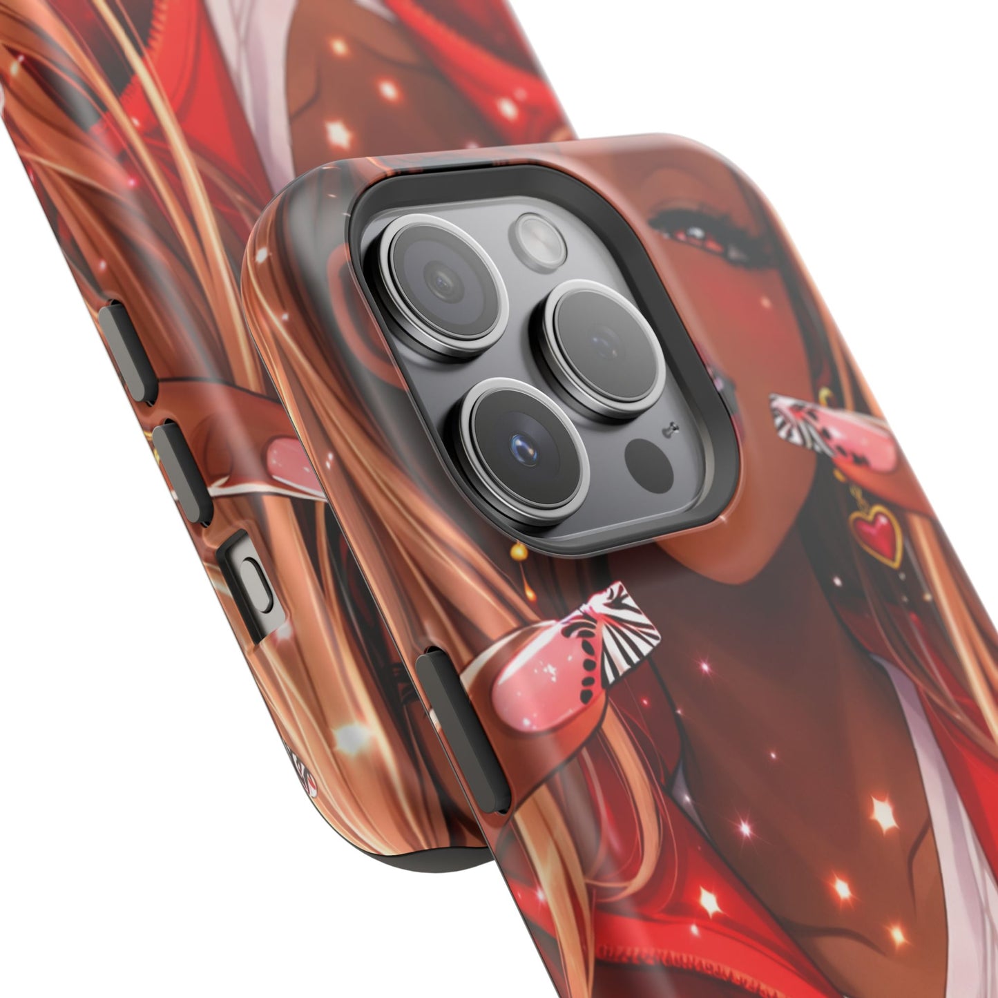 Love Phone Case — Red Heart Jacket Impact-Resistant Case