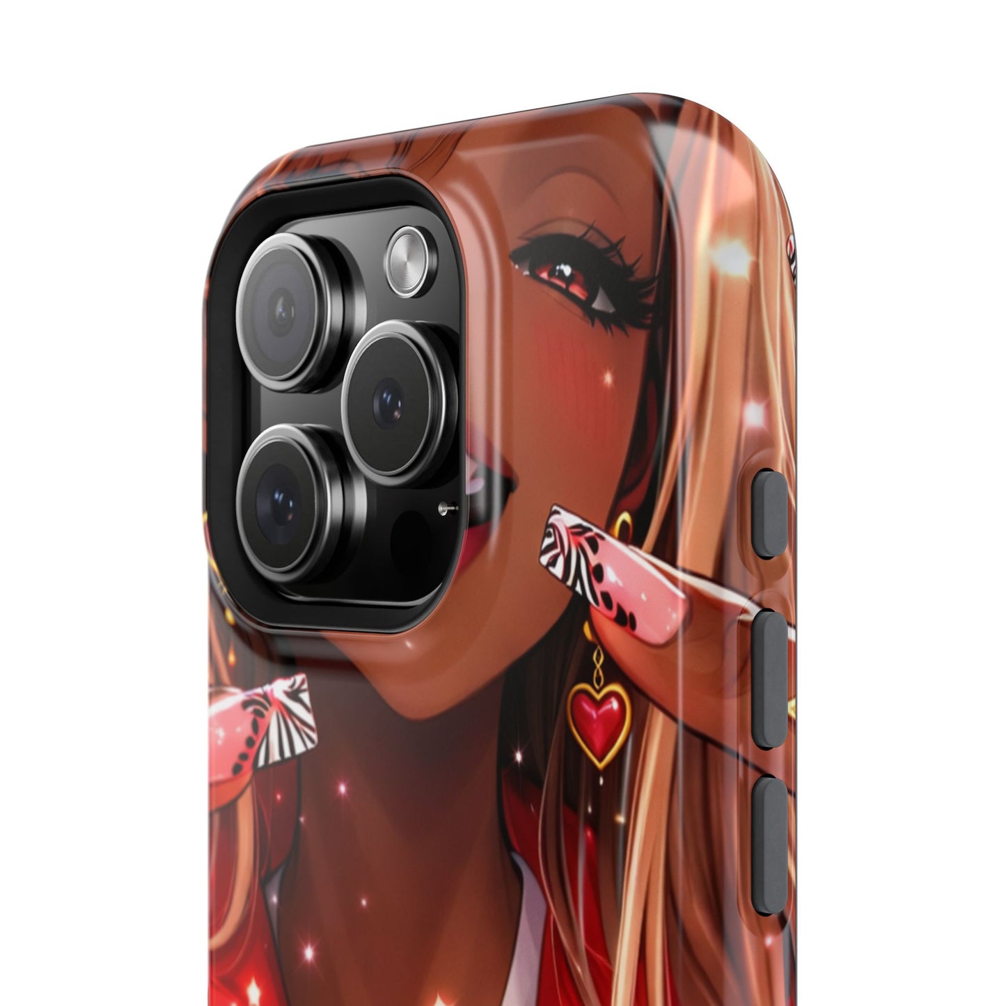 Love Phone Case — Red Heart Jacket Impact-Resistant Case